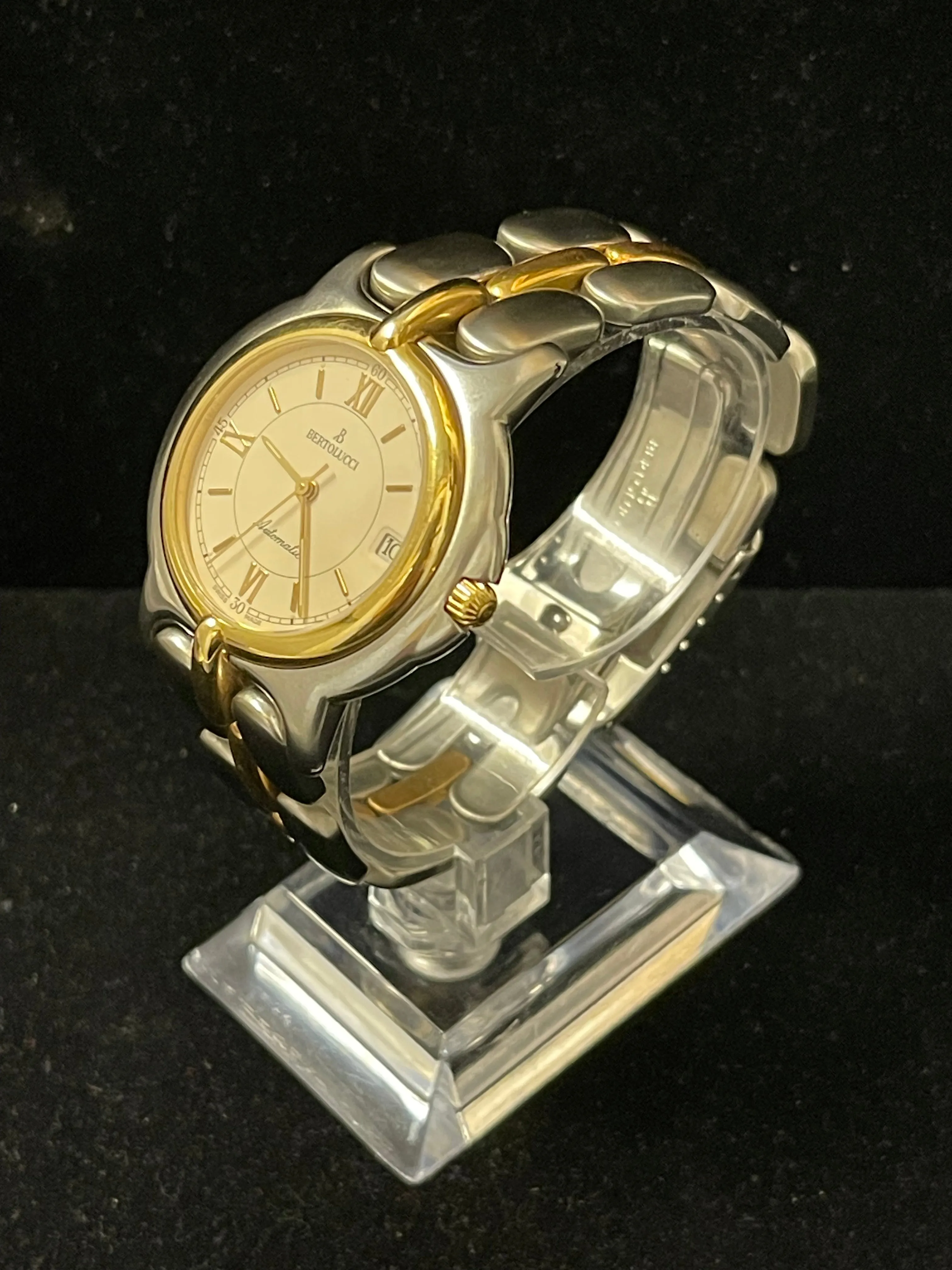 Bertolucci Pulchra Mid Size SS & Solid YG Automatic Men's Watch - $12K APR w/COA