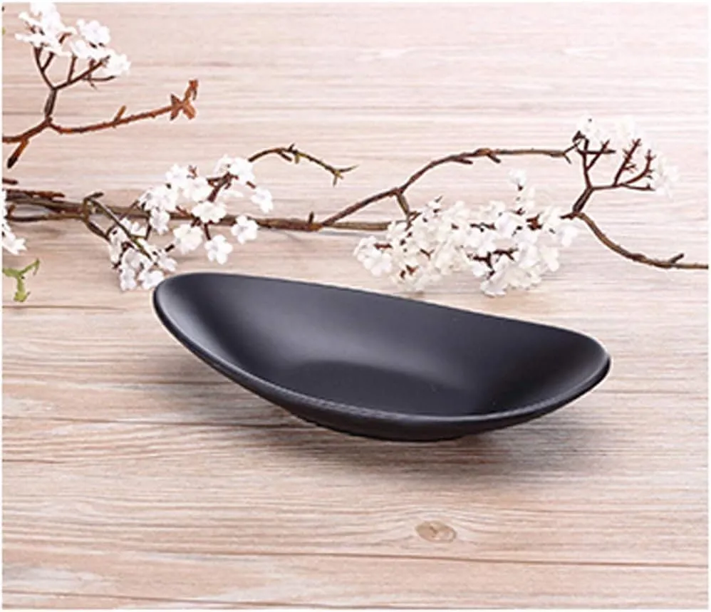 Black Oval Bowl Decorative Dish Organiser Tray