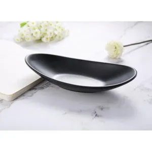 Black Oval Bowl Decorative Dish Organiser Tray
