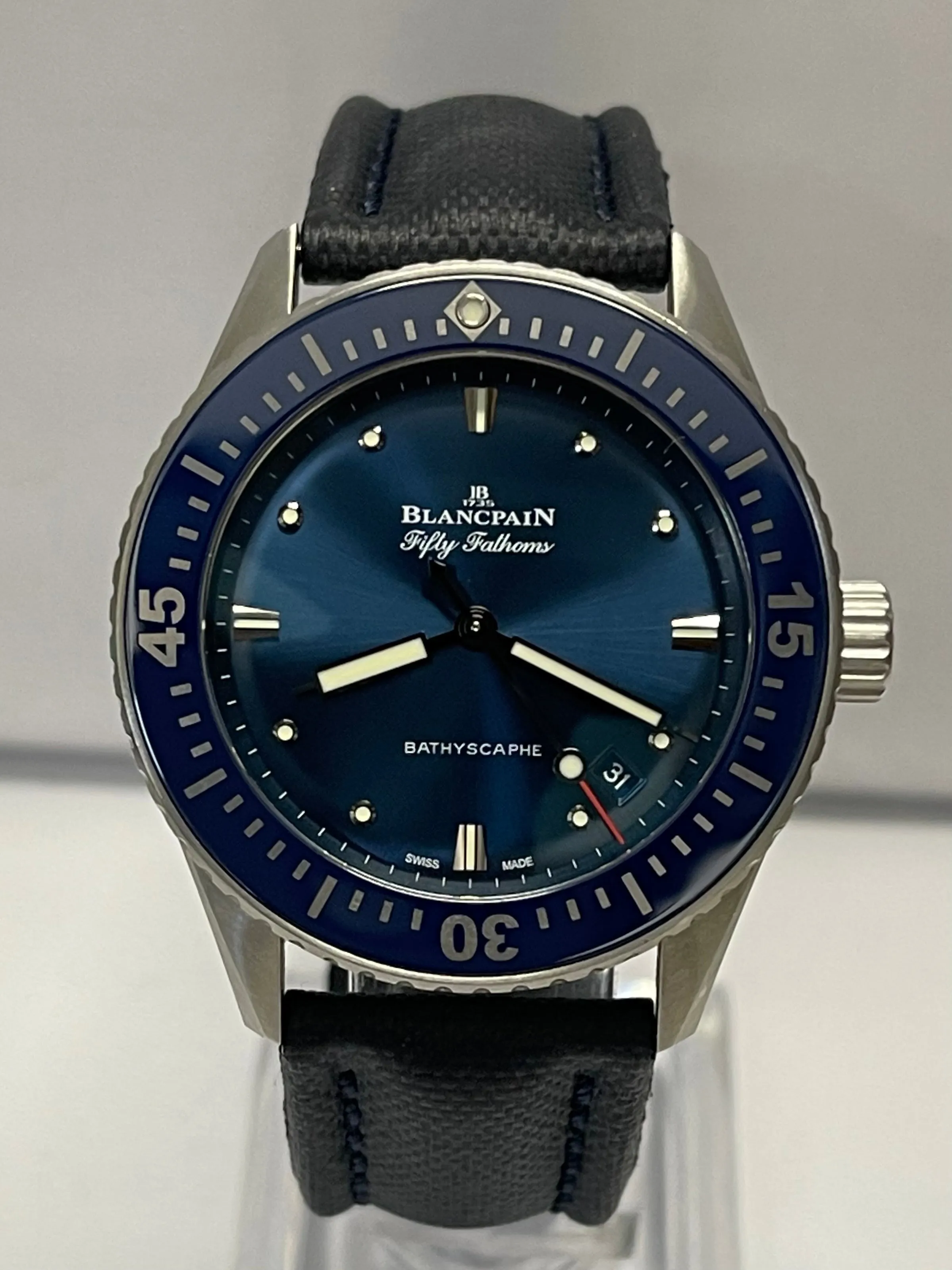 BLANCPAIN Fifty Fathoms Bathyscaphe Limited Date Unisex Watch - $25K APR w/ COA!