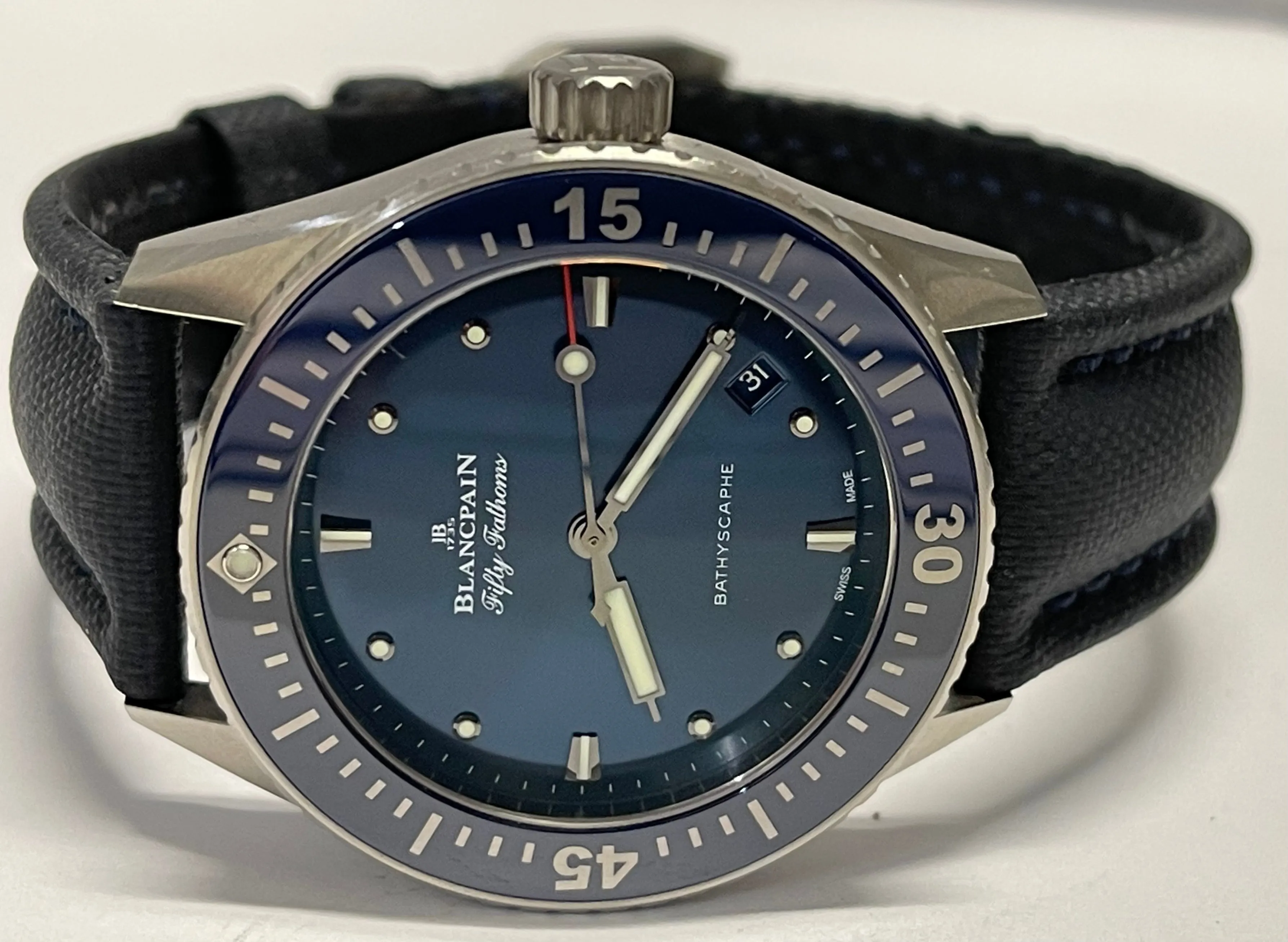 BLANCPAIN Fifty Fathoms Bathyscaphe Limited Date Unisex Watch - $25K APR w/ COA!