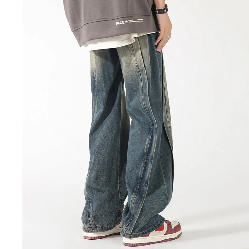 Blavra American Heavyweight High-End Patchwork Jeans