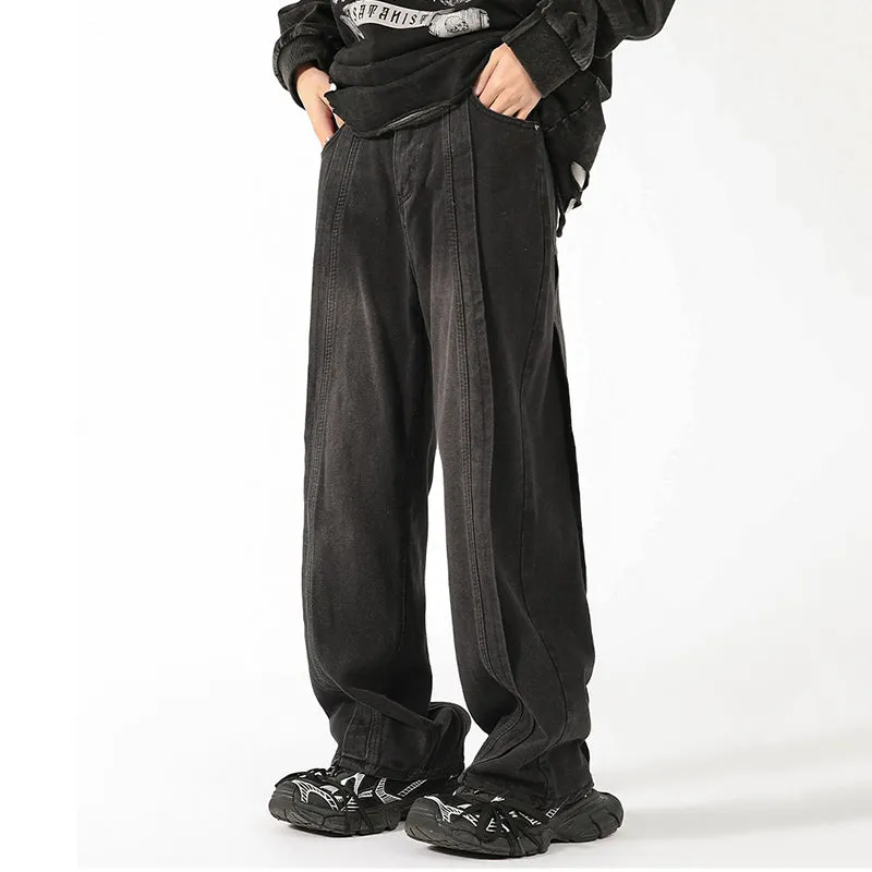 Blavra American Heavyweight High-End Patchwork Jeans