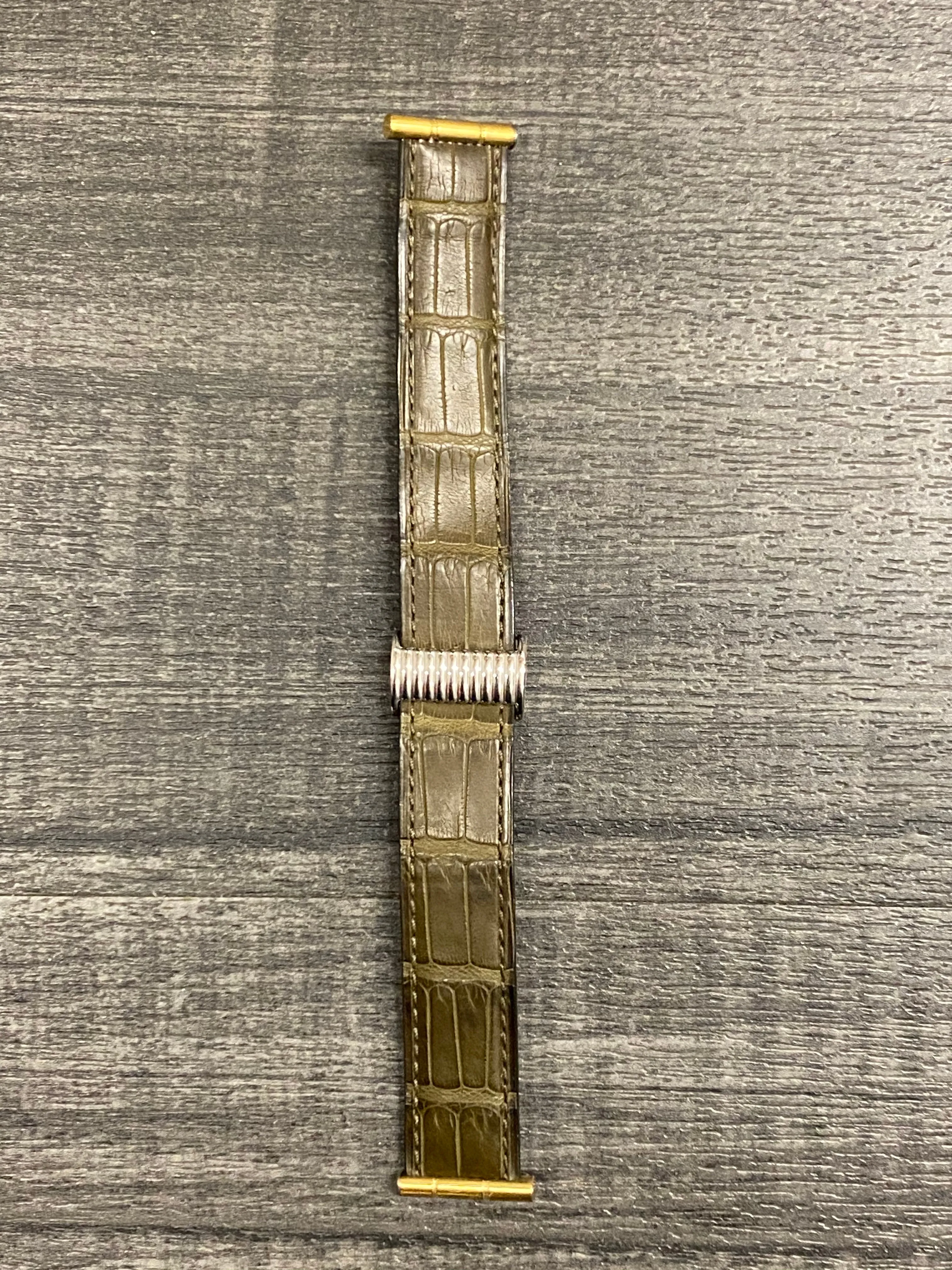 BOUCHERON Green Crocodile Watch Strap w/ Deployment Buckle - $1,200 APR VALUE w/ CoA! ✓