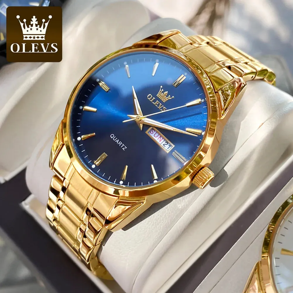 Brand OLEVS Men Business Chronograph Quartz Waterproof OLEVS 6898