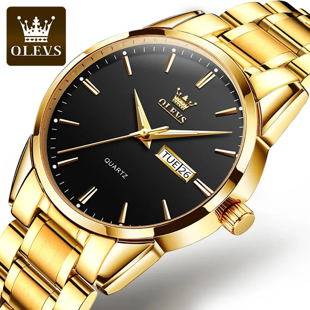 Brand OLEVS Men Business Chronograph Quartz Waterproof OLEVS 6898