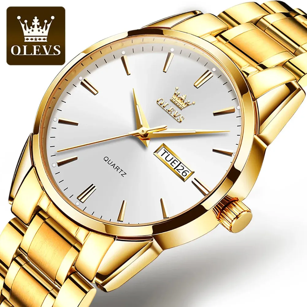 Brand OLEVS Men Business Chronograph Quartz Waterproof OLEVS 6898