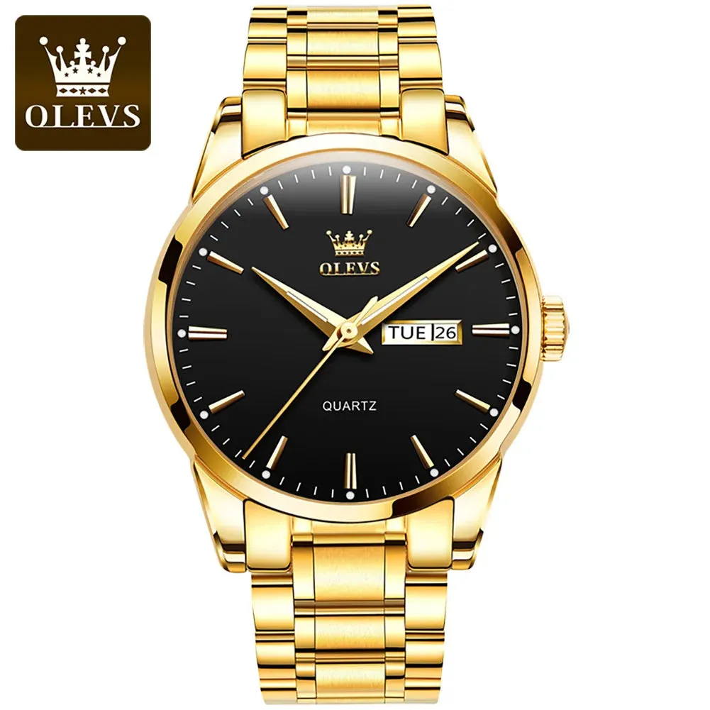 Brand OLEVS Men Business Chronograph Quartz Waterproof OLEVS 6898