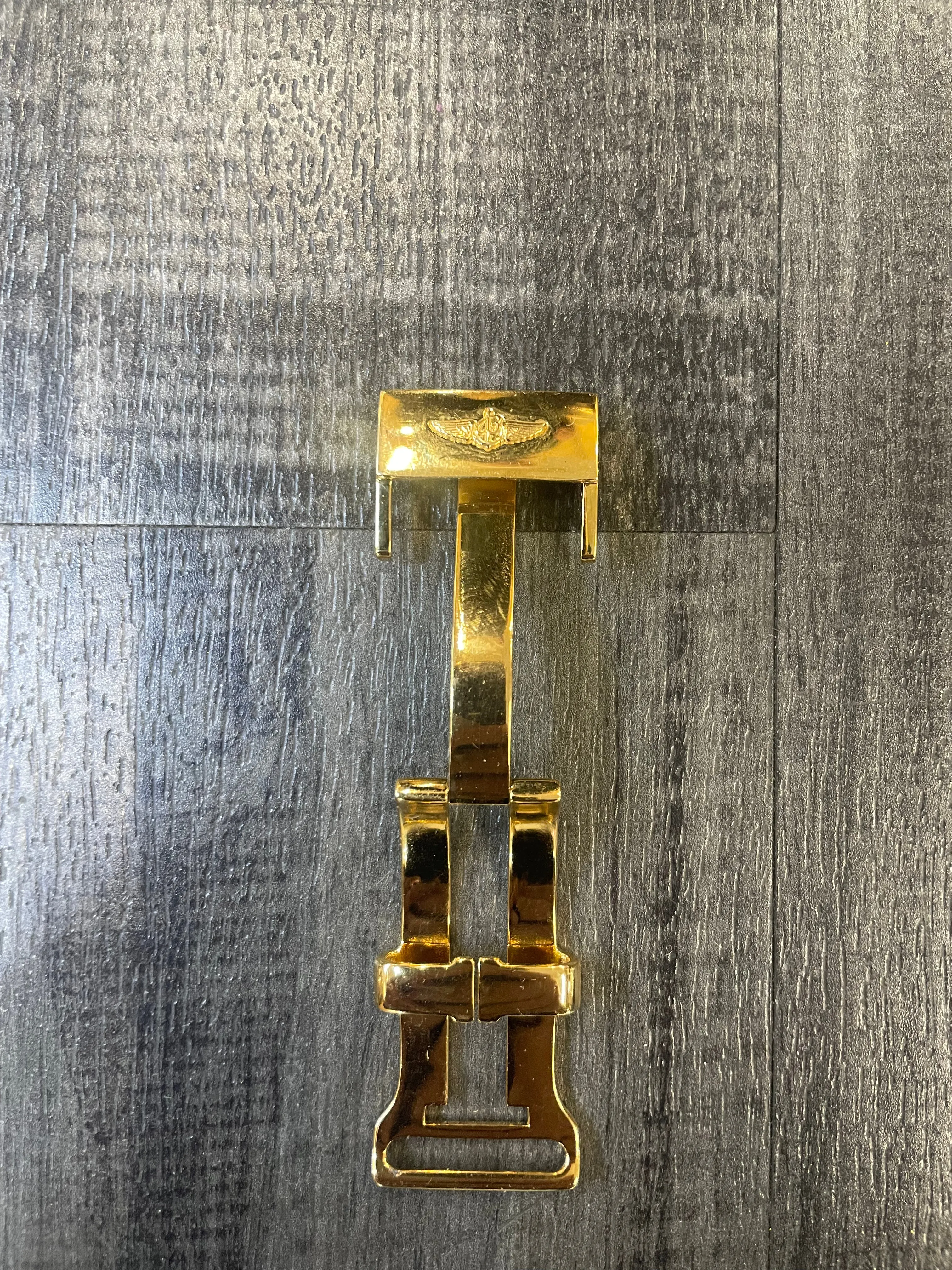 BREITLING 18 YELLOW GOLD PLATED BRAND NEW DEPLOYMENT BUCKLE -$1K APR w/ CoA!