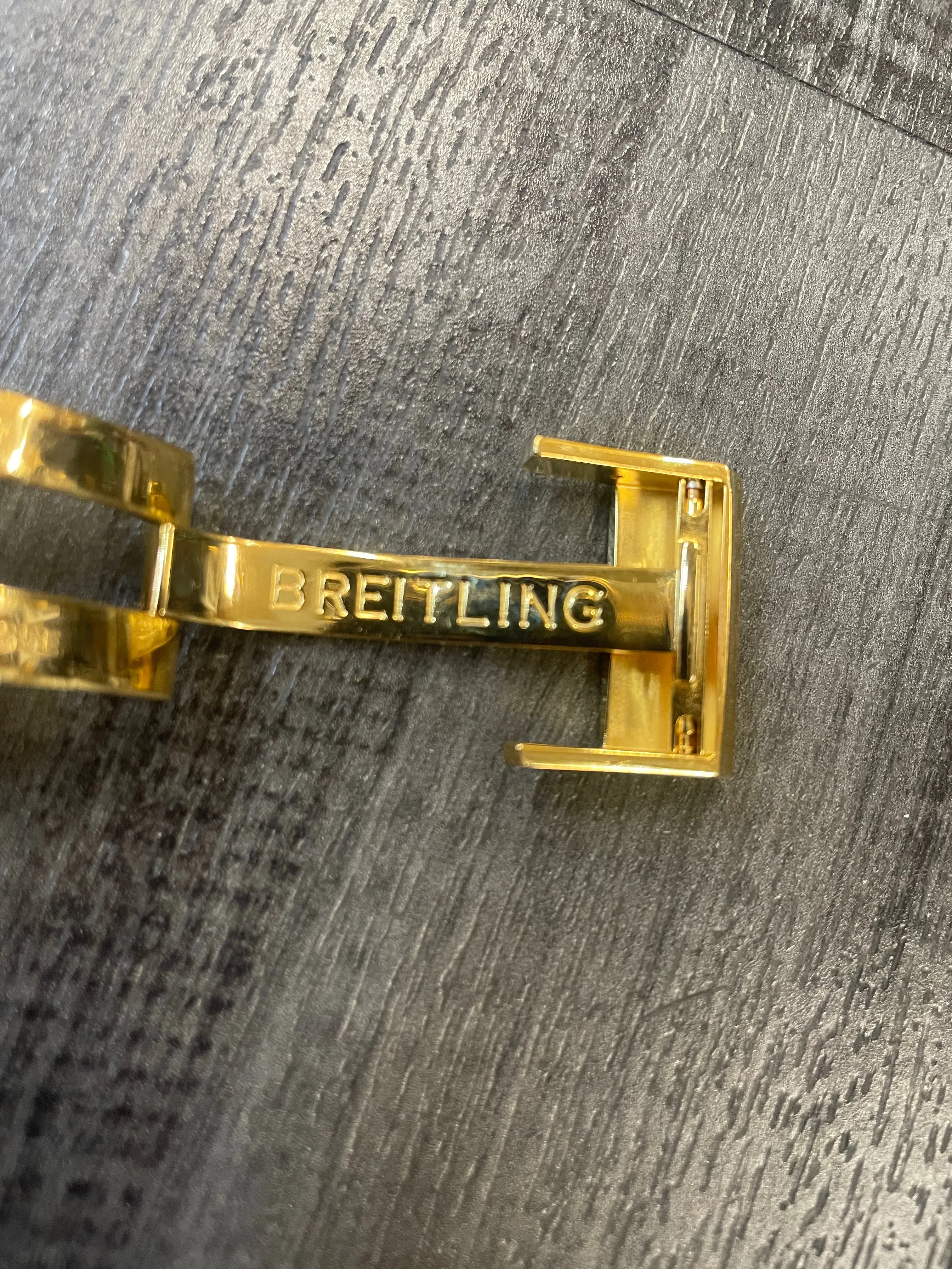 BREITLING 18 YELLOW GOLD PLATED BRAND NEW DEPLOYMENT BUCKLE -$1K APR w/ CoA!