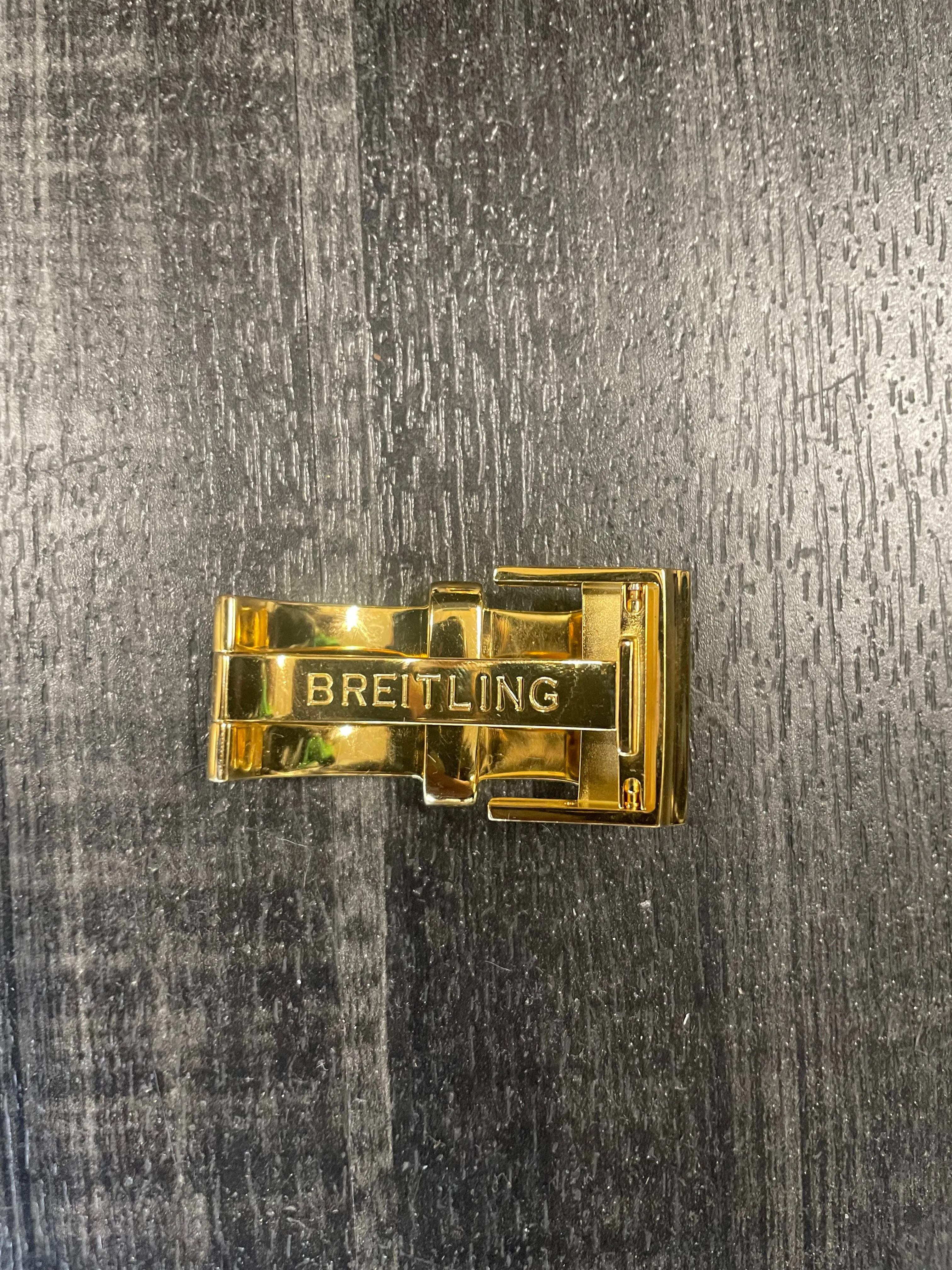 BREITLING 18 YELLOW GOLD PLATED BRAND NEW DEPLOYMENT BUCKLE -$1K APR w/ CoA!