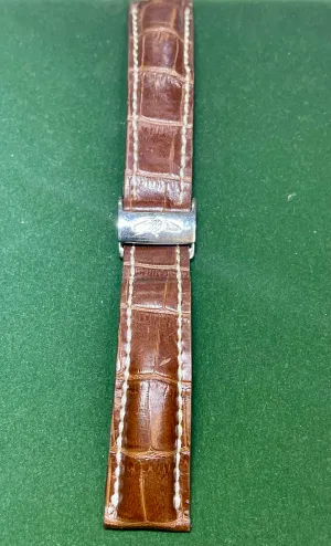 Breitling Brown Padded Crocodile Watch Strap  -$800 APR w/ CoA!