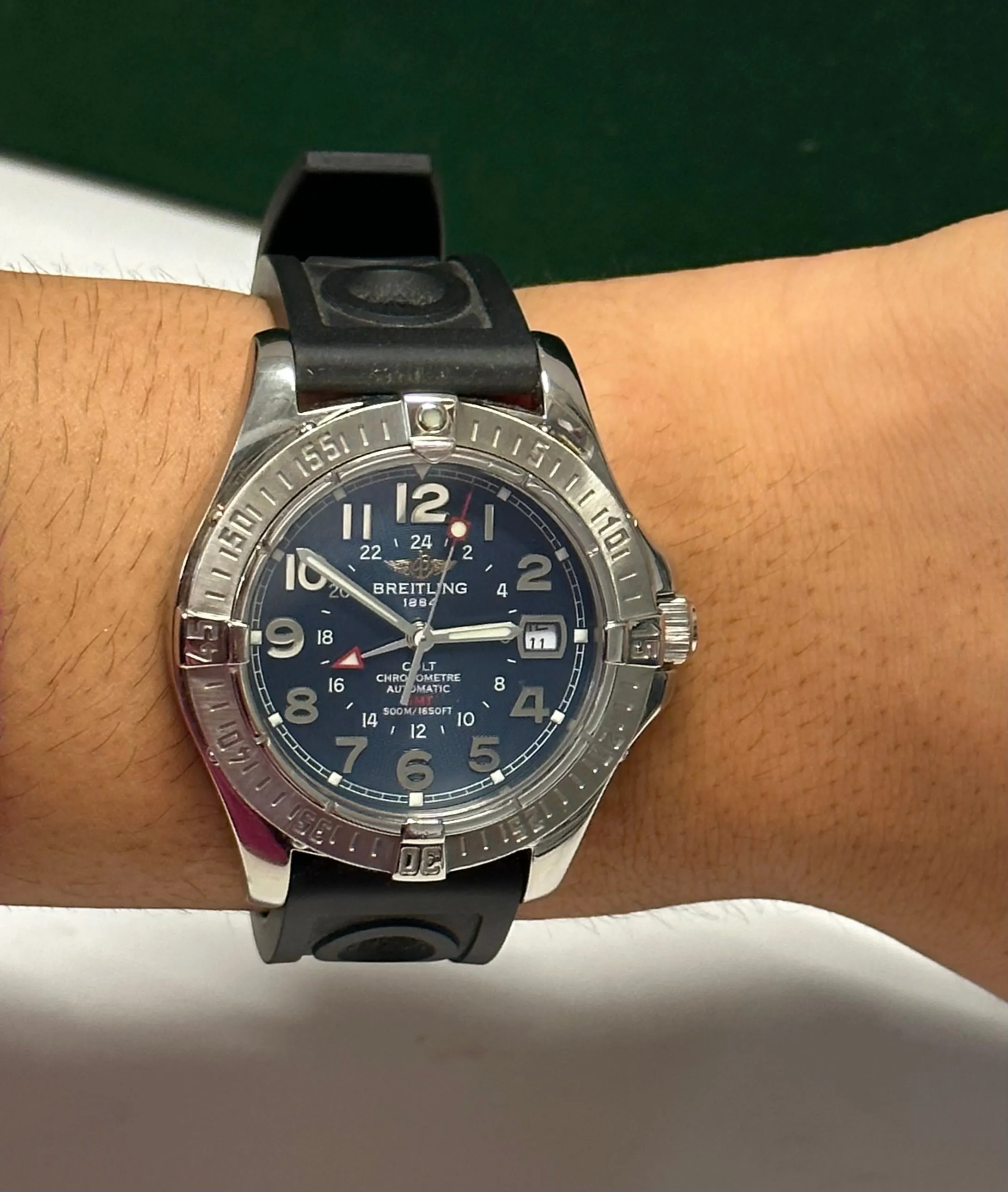 BREITLING Chronometre Unisex Automatic Stainless Steel Wristwatch-10K APR w/ COA