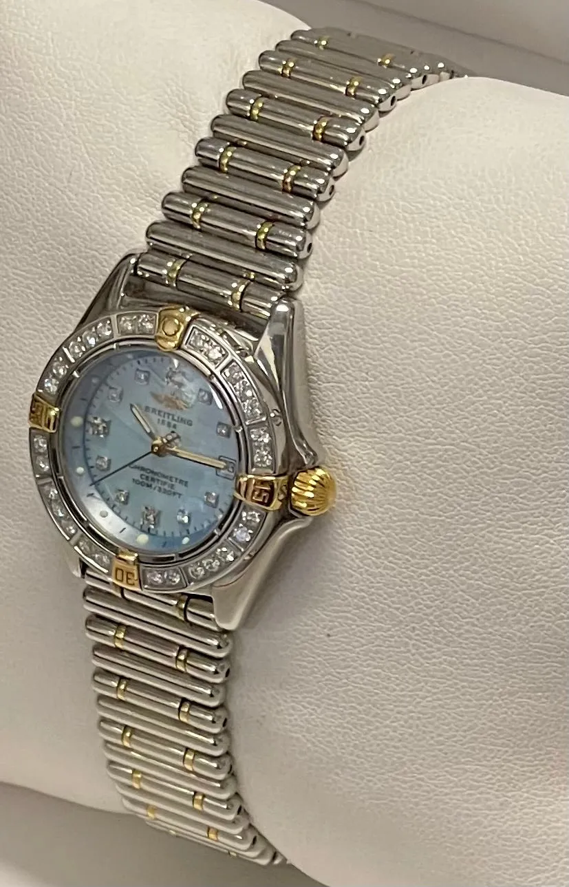 BREITLING Ladies Stainless Steel/ 18K YG w/ 39 Diamonds Watch - $25K APR w/ COA!