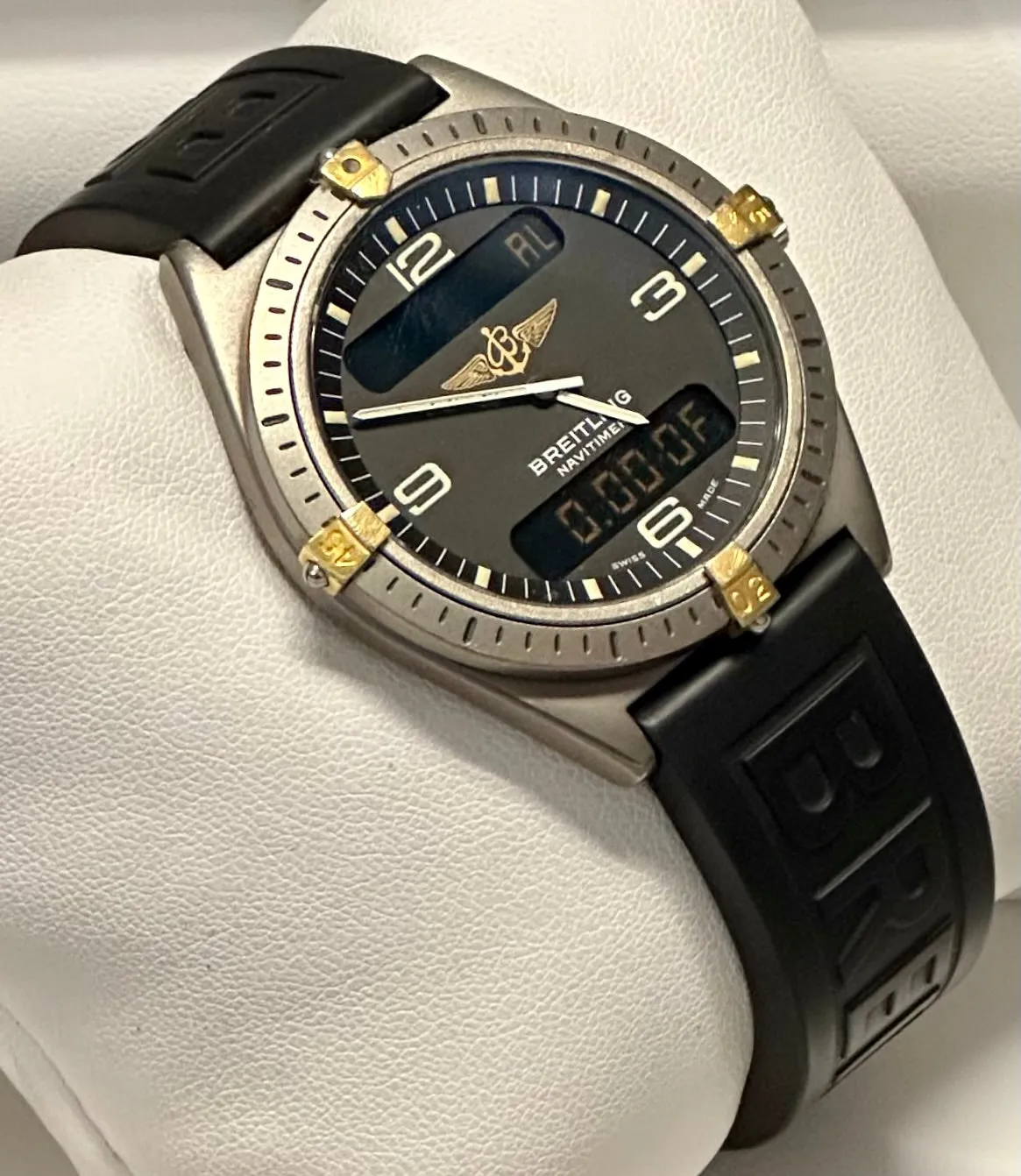 BREITLING Navitimer Titanium W/ 18K G Digital Wristwatch-$8.5K APR Value w/ CoA