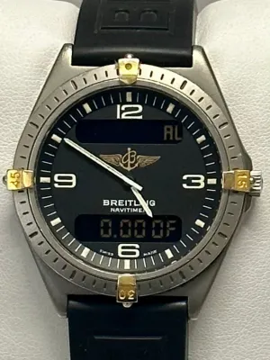 BREITLING Navitimer Titanium W/ 18K G Digital Wristwatch-$8.5K APR Value w/ CoA
