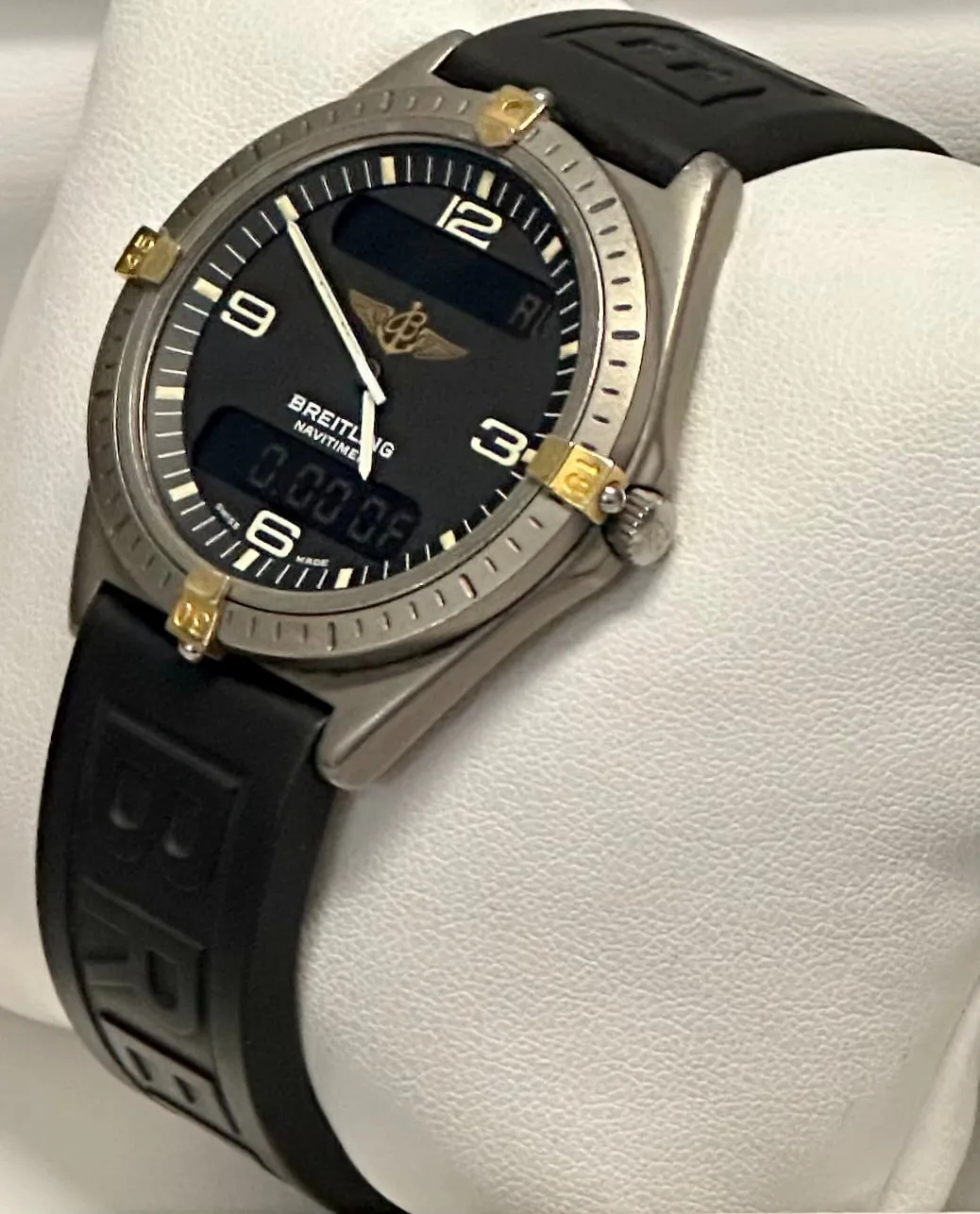 BREITLING Navitimer Titanium W/ 18K G Digital Wristwatch-$8.5K APR Value w/ CoA