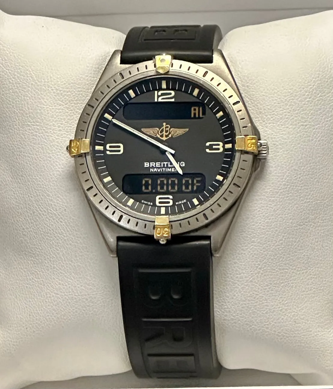 BREITLING Navitimer Titanium W/ 18K G Digital Wristwatch-$8.5K APR Value w/ CoA