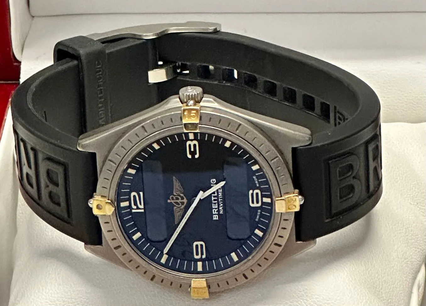 BREITLING Navitimer Titanium W/ 18K G Digital Wristwatch-$8.5K APR Value w/ CoA