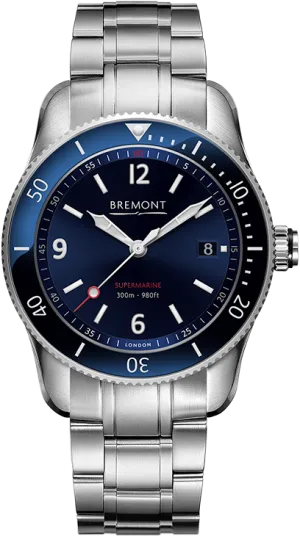 Bremont Watch Supermarine S300 Blue Bracelet
