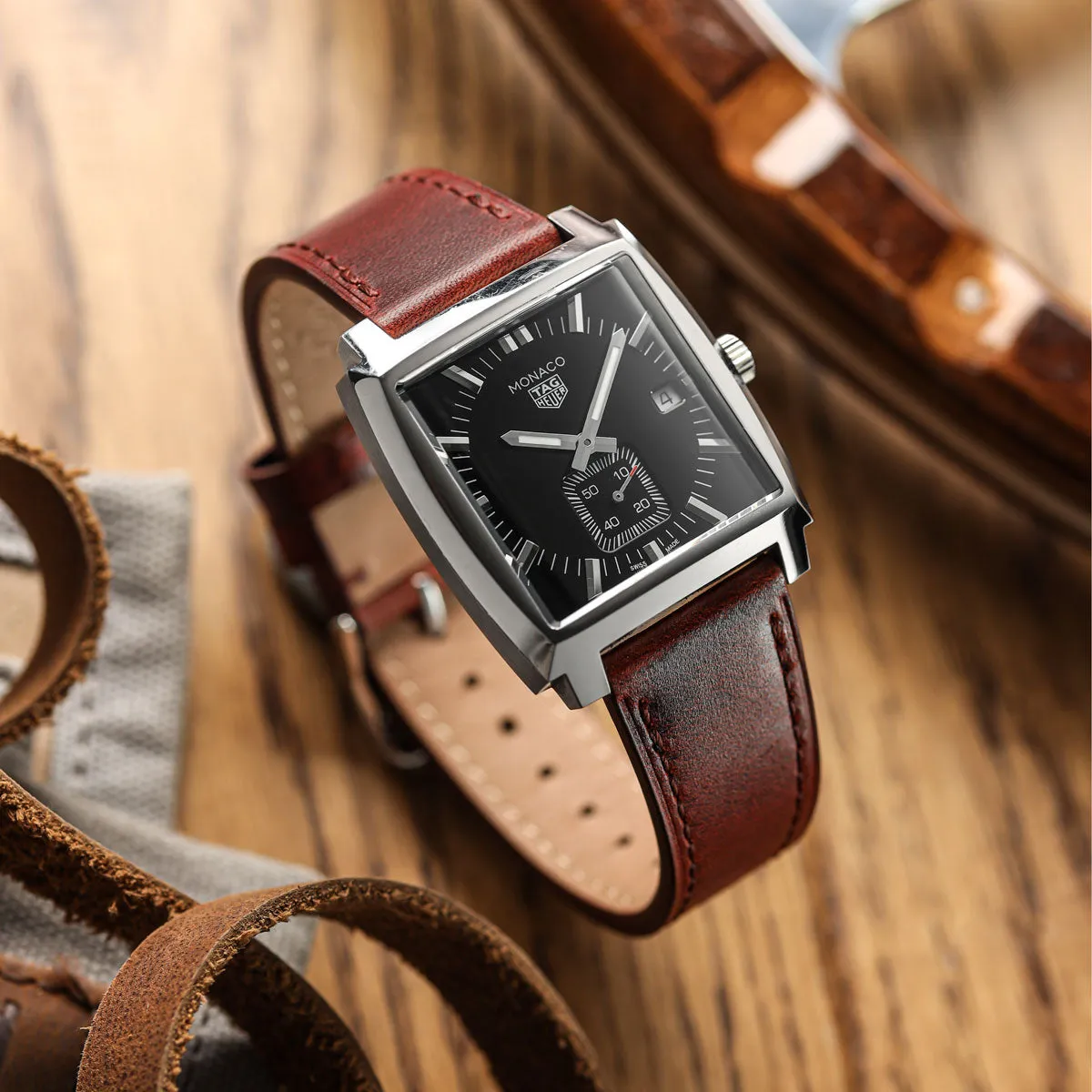 Brixham Special Buckle Classic Leather Watch Strap - Chestnut / Chestnut