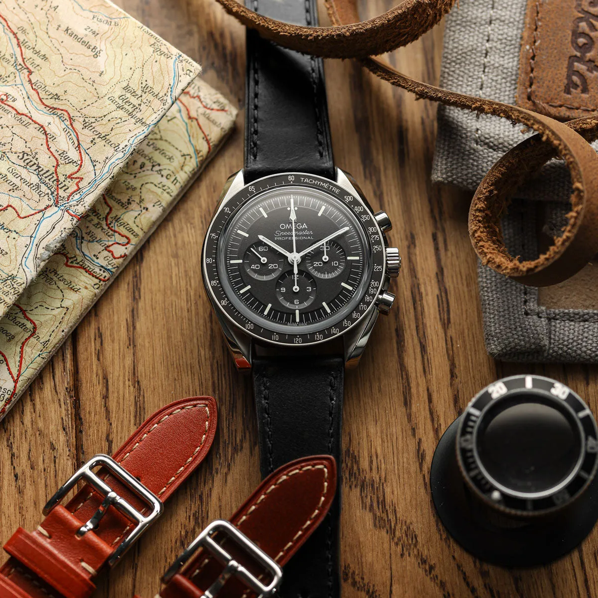 Brixham Special Buckle Classic Leather Watch Strap - Rust Brown