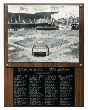 BROOKLYN DODGERS “Ebbets Field” 1953 Autographed Photograph - $12K APR Value w/ CoA!  ✓