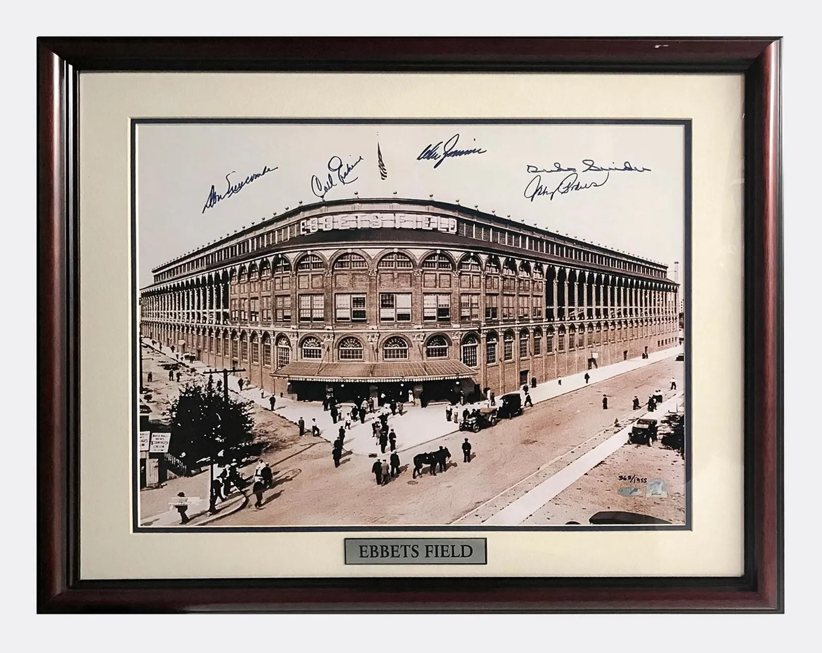 BROOKLYN DODGERS Limited Edition Signed Ebbets Field Lithograph - $4K APR w/ CoA