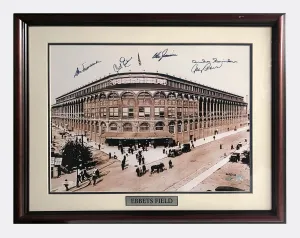 BROOKLYN DODGERS Limited Edition Signed Ebbets Field Lithograph - $4K APR w/ CoA