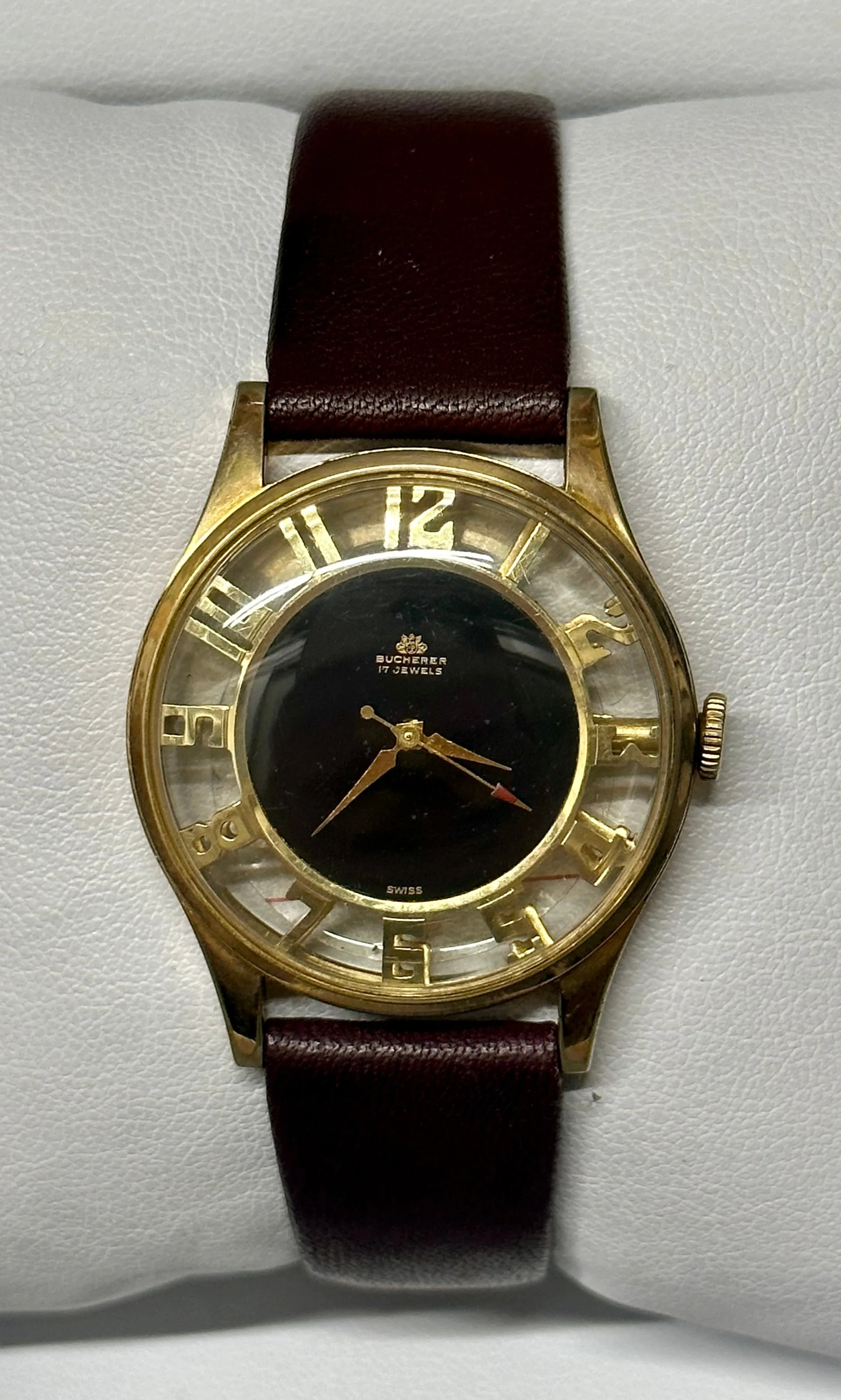 BUCHERER Vintage 1940's Skeleton Back w/ Rare & Unique Dial - $10K APR w/ COA!!!