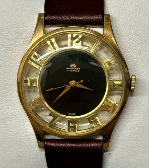BUCHERER Vintage 1940's Skeleton Back w/ Rare & Unique Dial - $10K APR w/ COA!!!