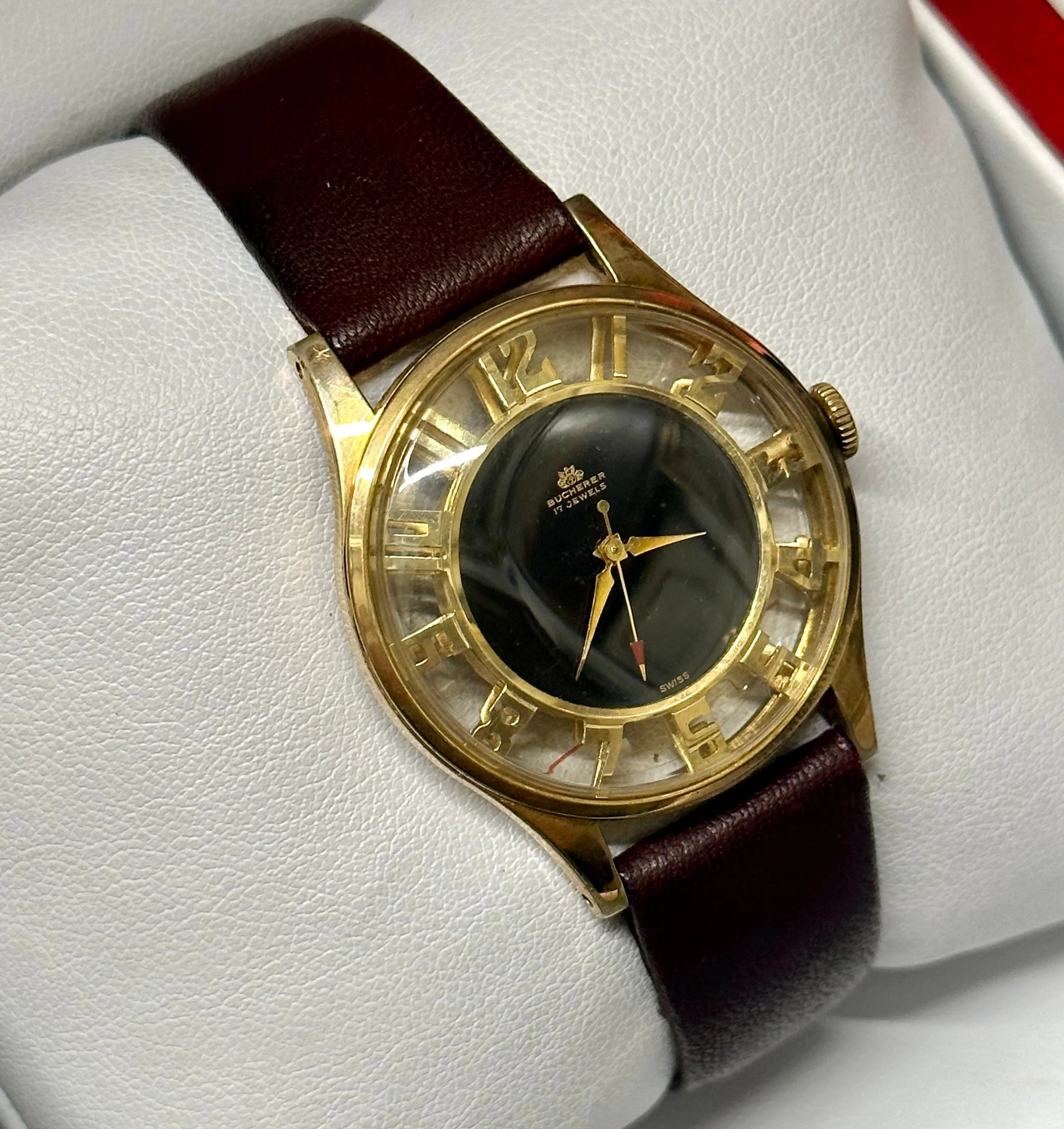 BUCHERER Vintage 1940's Skeleton Back w/ Rare & Unique Dial - $10K APR w/ COA!!!