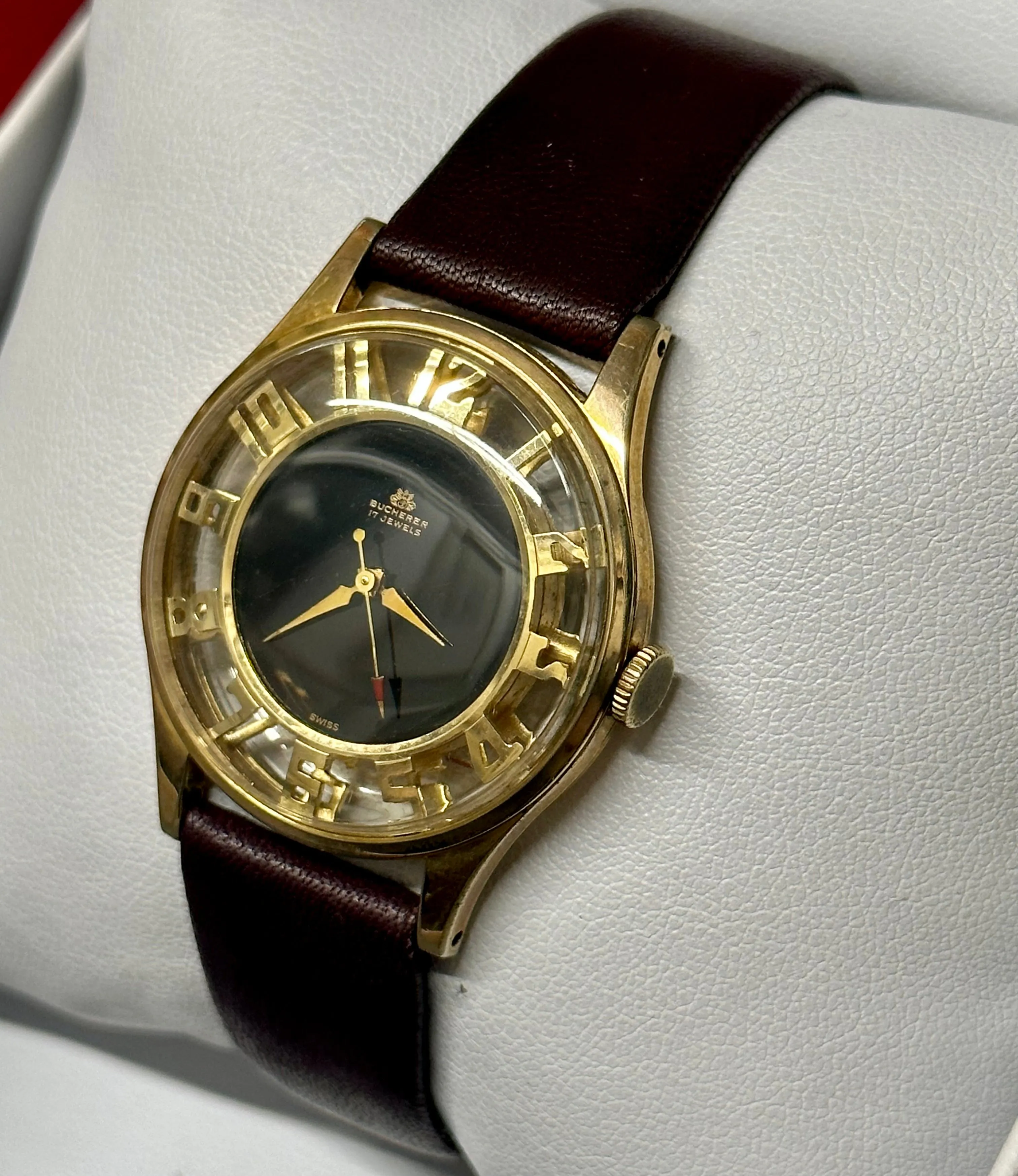 BUCHERER Vintage 1940's Skeleton Back w/ Rare & Unique Dial - $10K APR w/ COA!!!