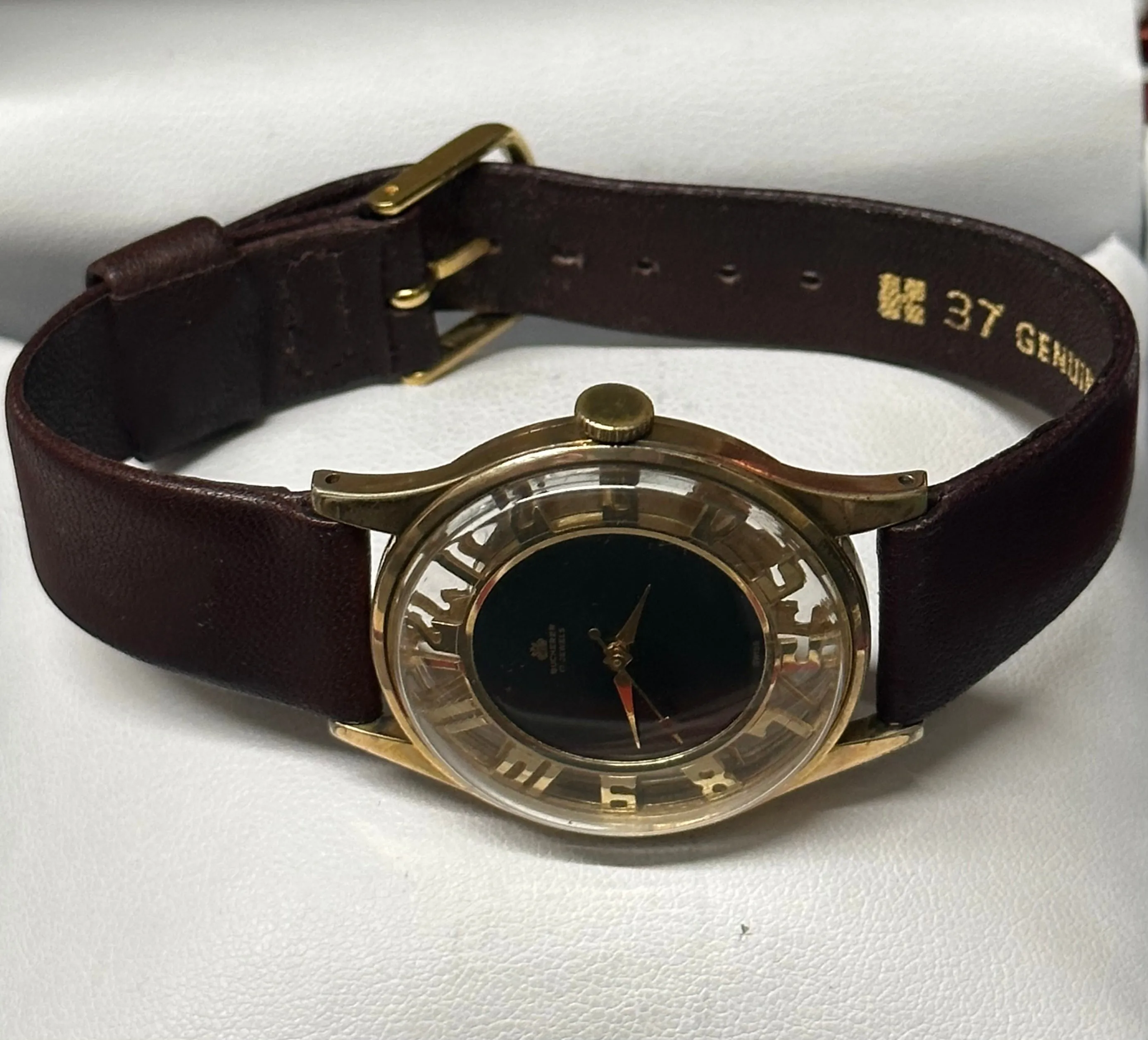 BUCHERER Vintage 1940's Skeleton Back w/ Rare & Unique Dial - $10K APR w/ COA!!!