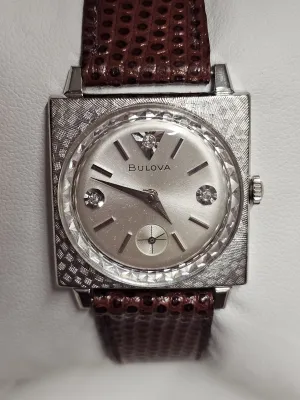 Bulova 10K RGP Vintage 1950s, Unique Diamond Dial Unisex Watch - $7K APR w/ COA!