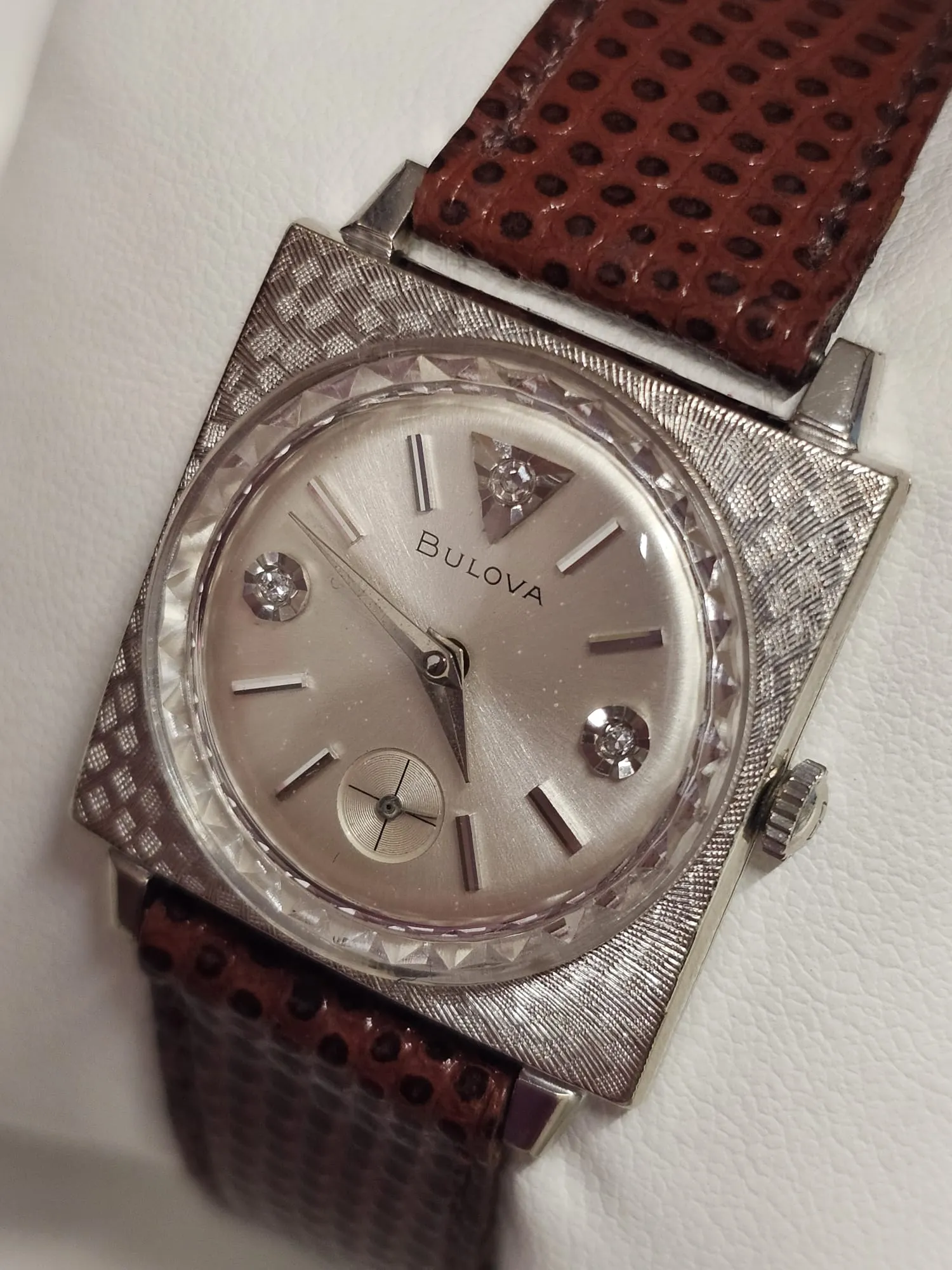 Bulova 10K RGP Vintage 1950s, Unique Diamond Dial Unisex Watch - $7K APR w/ COA!