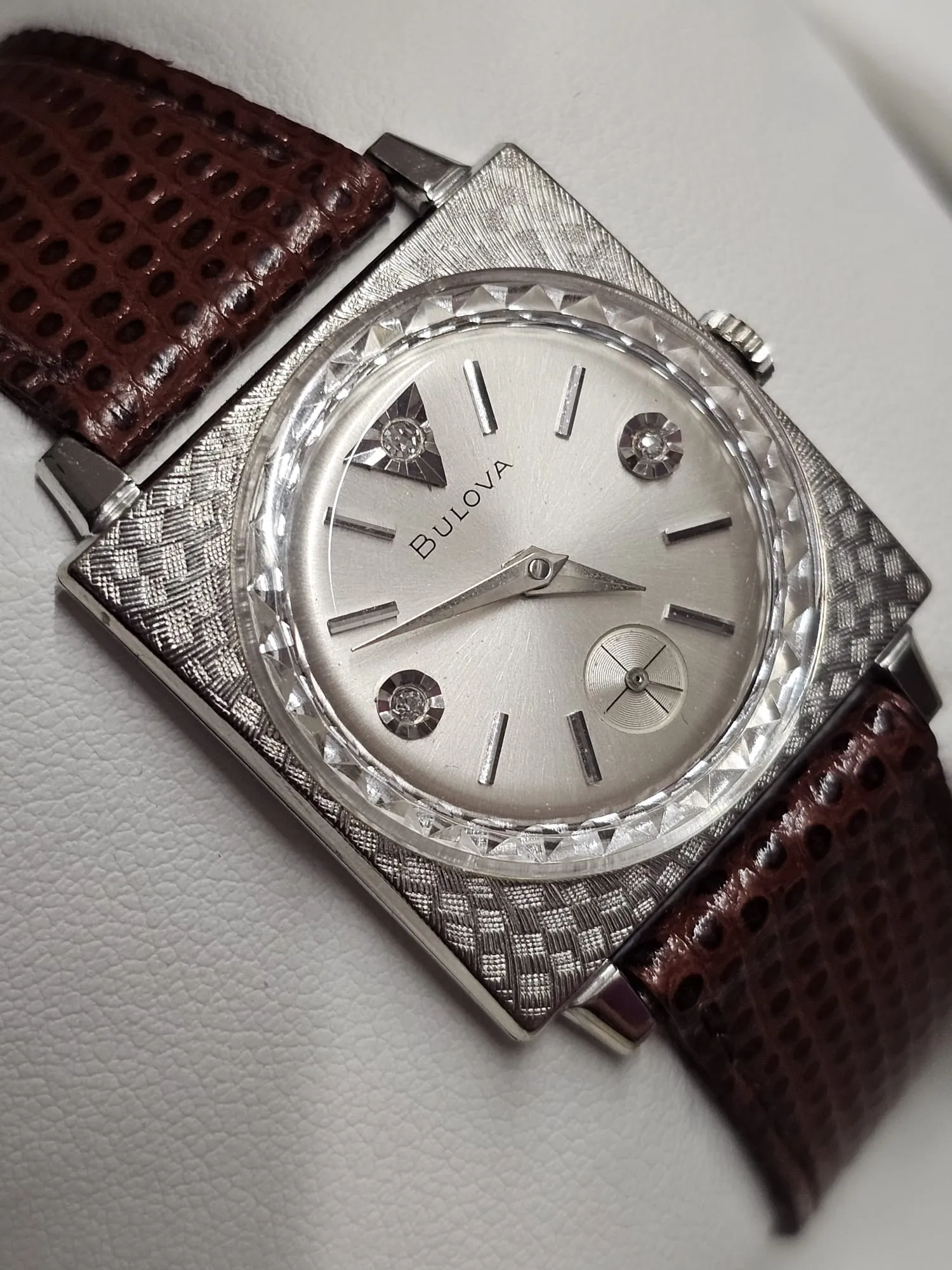 Bulova 10K RGP Vintage 1950s, Unique Diamond Dial Unisex Watch - $7K APR w/ COA!