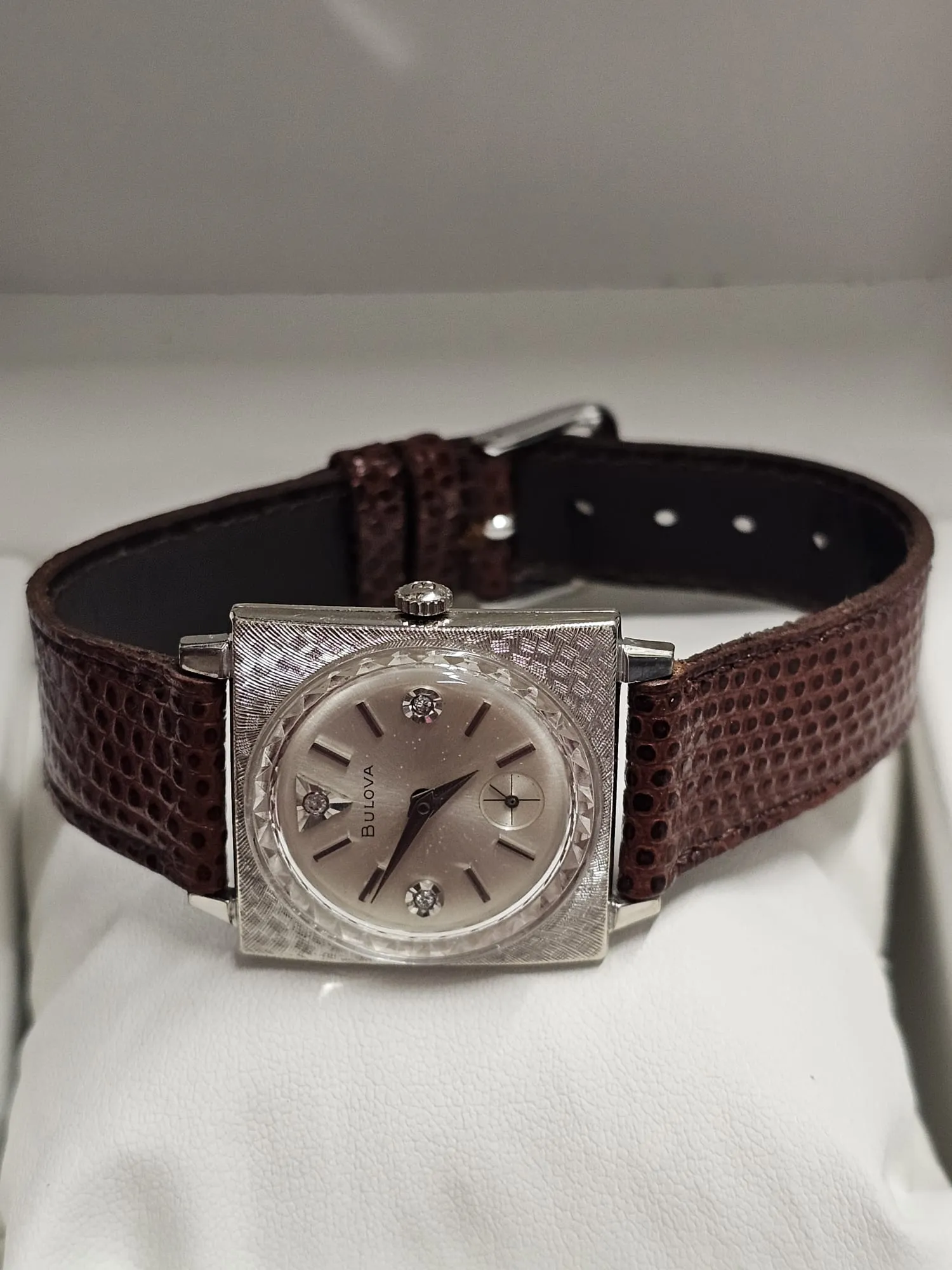 Bulova 10K RGP Vintage 1950s, Unique Diamond Dial Unisex Watch - $7K APR w/ COA!