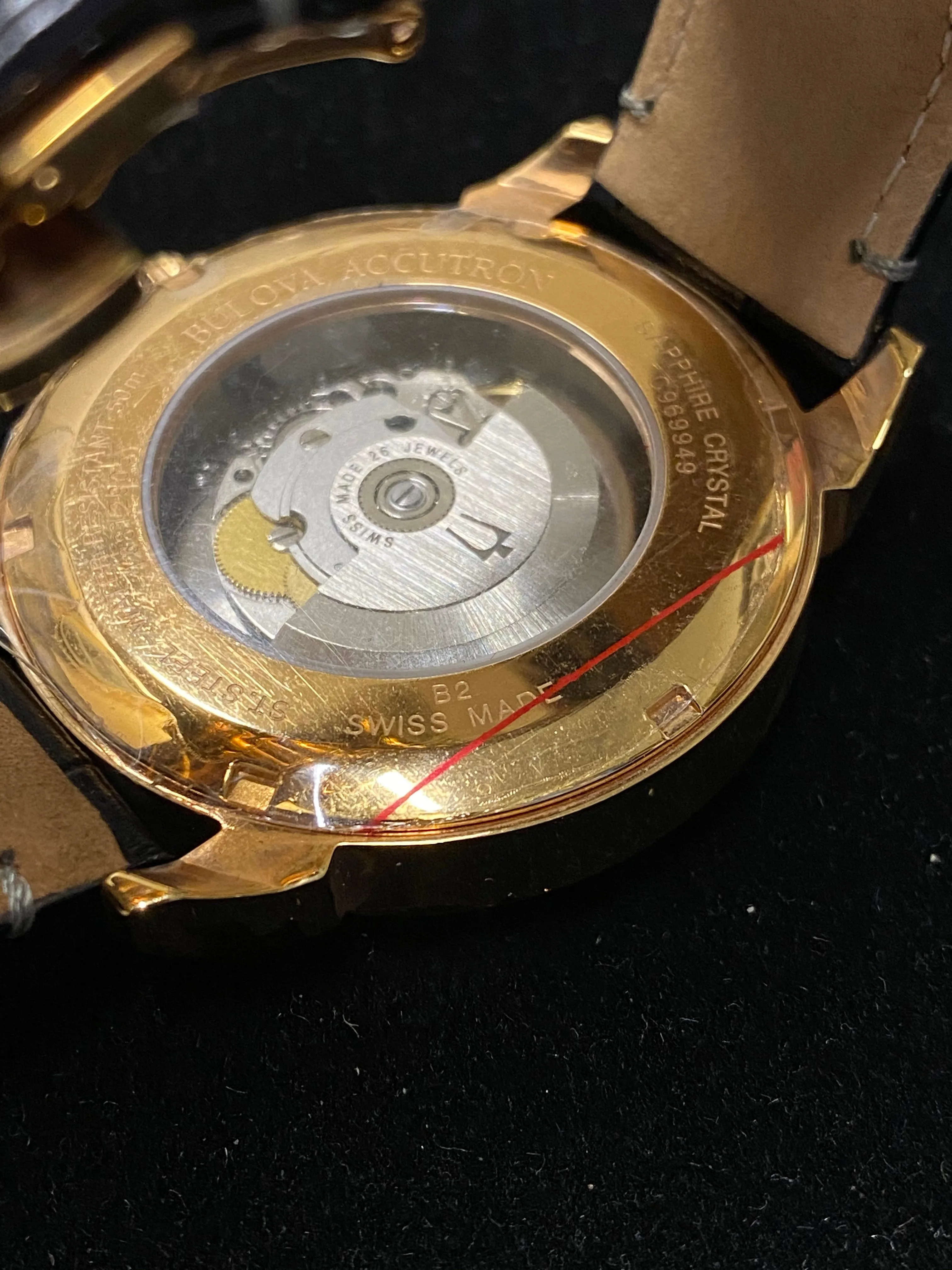 BULOVA Incredible Accutron Rose Gold Tone Men's Watch w/ Exhibition Caseback  - $1K Appraisal Value! ✓
