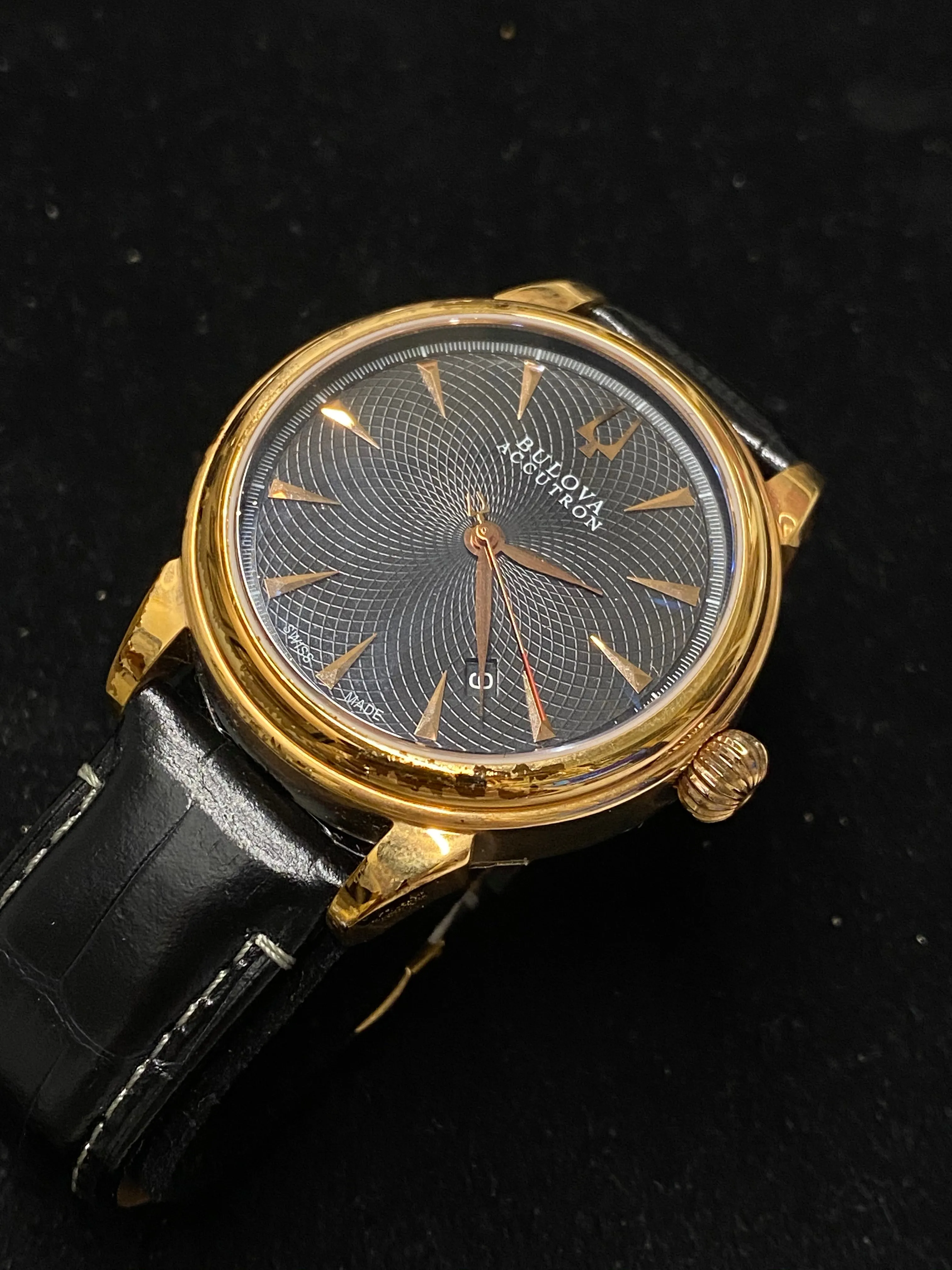 BULOVA Incredible Accutron Rose Gold Tone Men's Watch w/ Exhibition Caseback  - $1K Appraisal Value! ✓