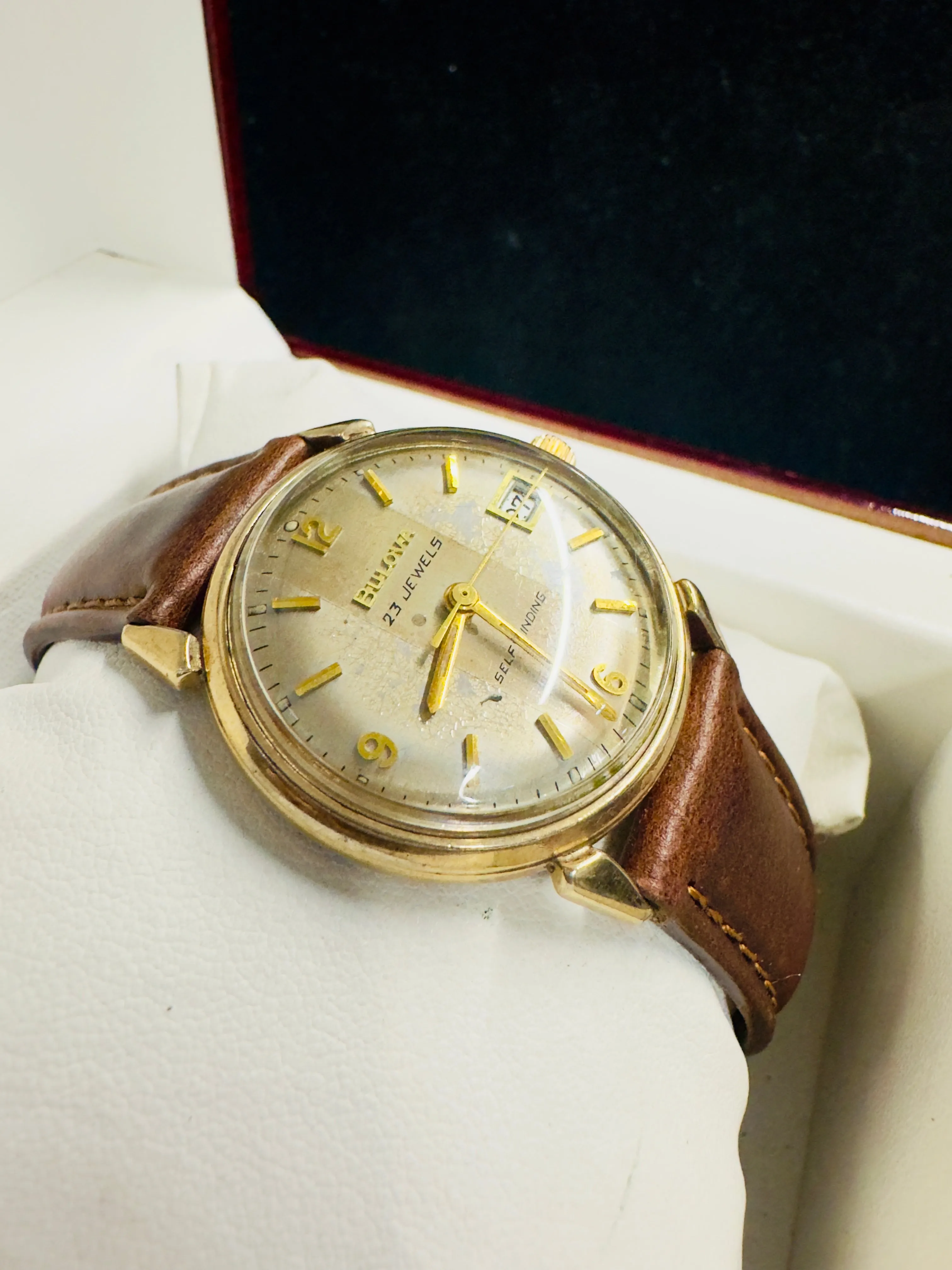 Bulova Vintage 1950s Military Style Gold Tone Men's WristWatch- $6.5K APR w/ COA
