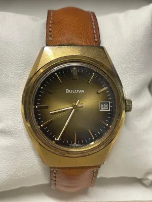 Bulova Vintage 1960s Gold Tone Watch - Rare Two-Tone Dial- $5K APR w/COA!
