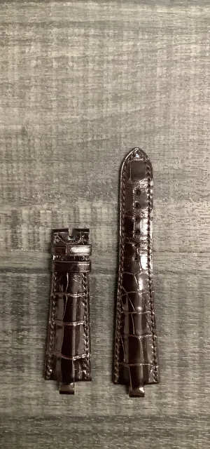 BVLGARI Diagono Brown Padded Crocodile Leather Watch Strap - $800 APR VALUE w/ CoA! ✓