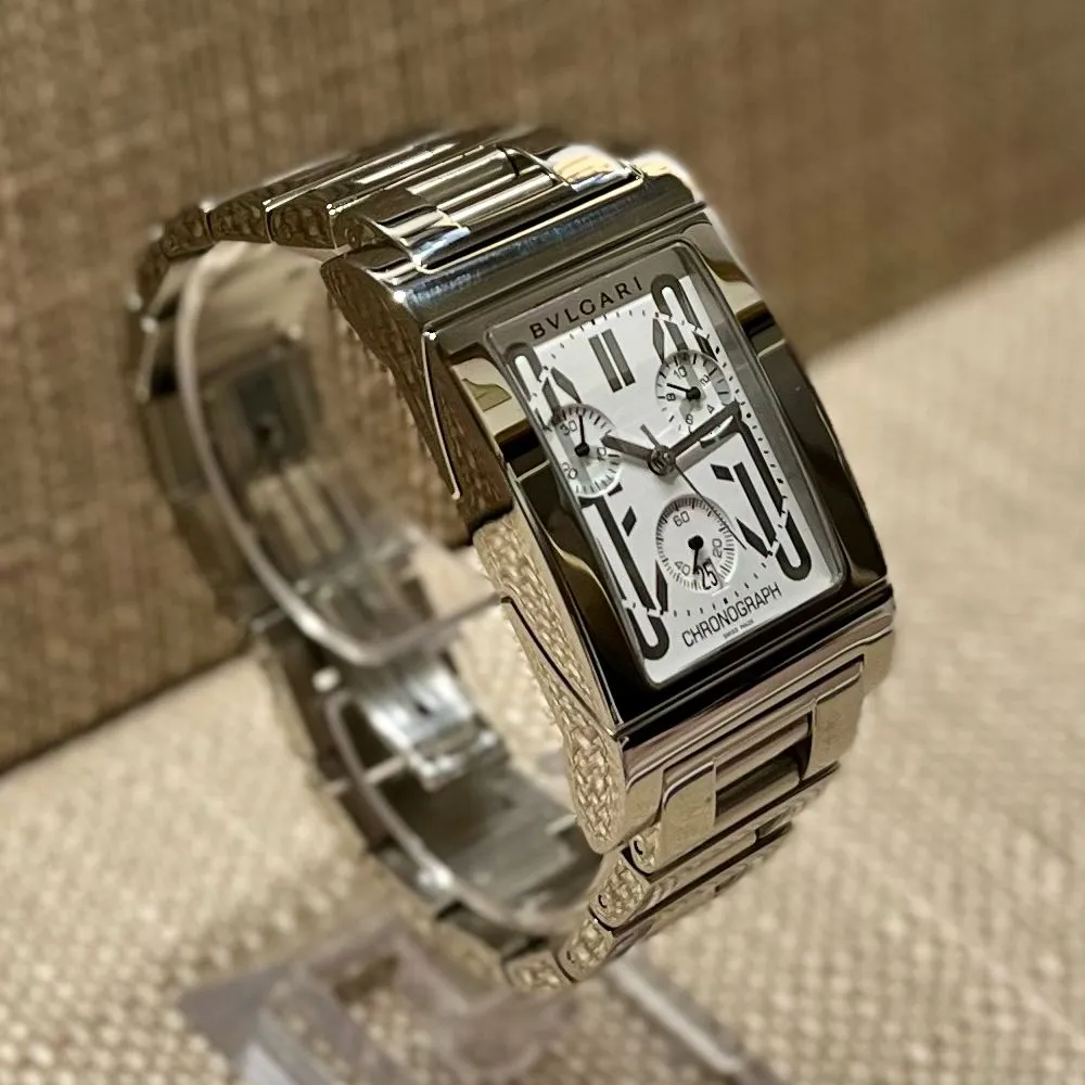 Bvlgari Jumbo Chronograph w/ Art Deco Style Dial Men's Watch - $10K APR w/ COA!!