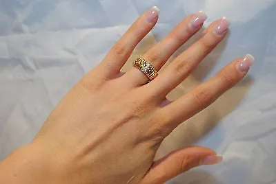 BVLGARI Pave 18K Yellow Gold Ring with 55 Diamonds - $20K VALUE