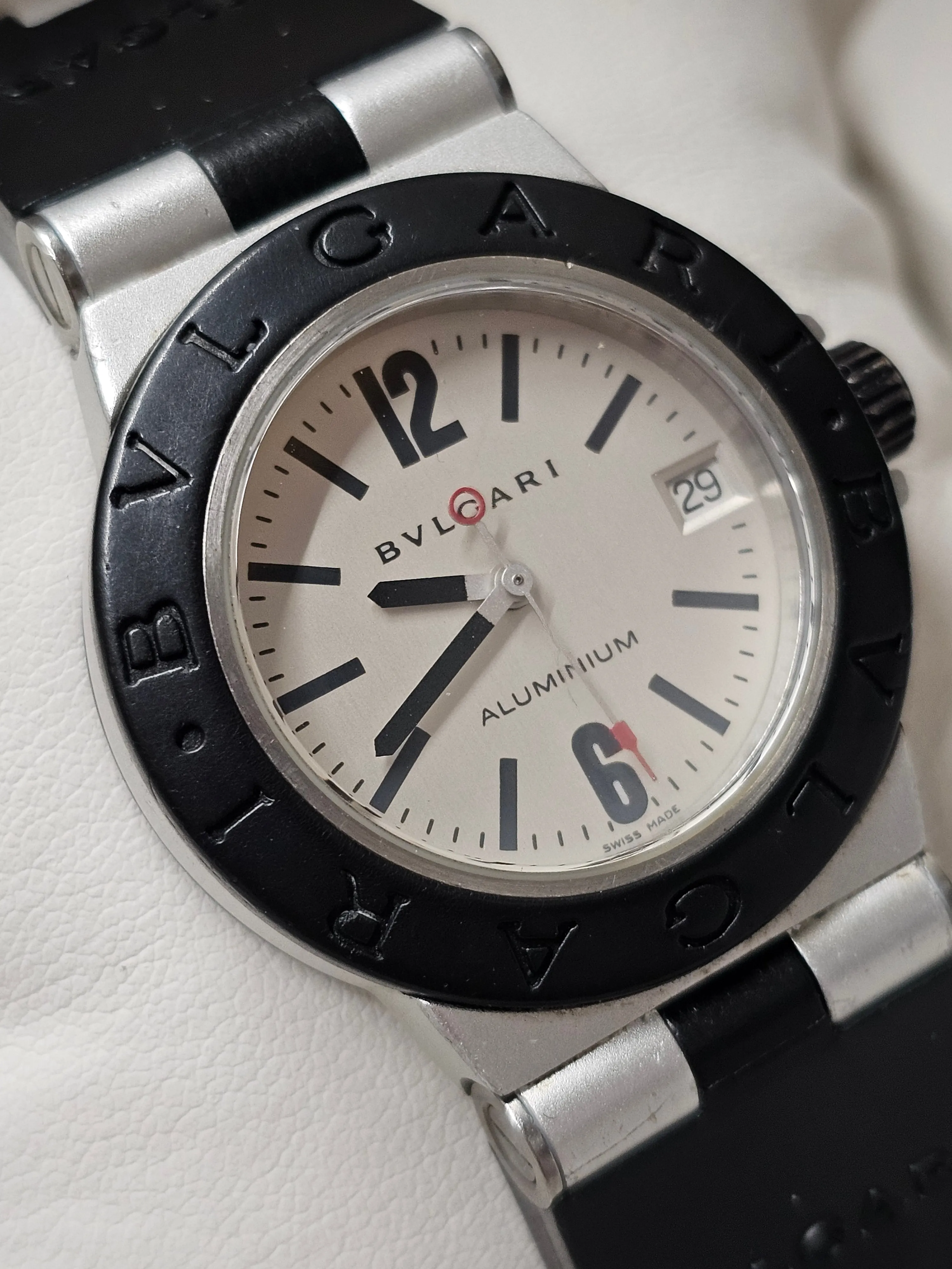 BVLGARI Sport Diving Men's Watch Aluminum&Rubber Date Feature - $10K APR w/ COA!