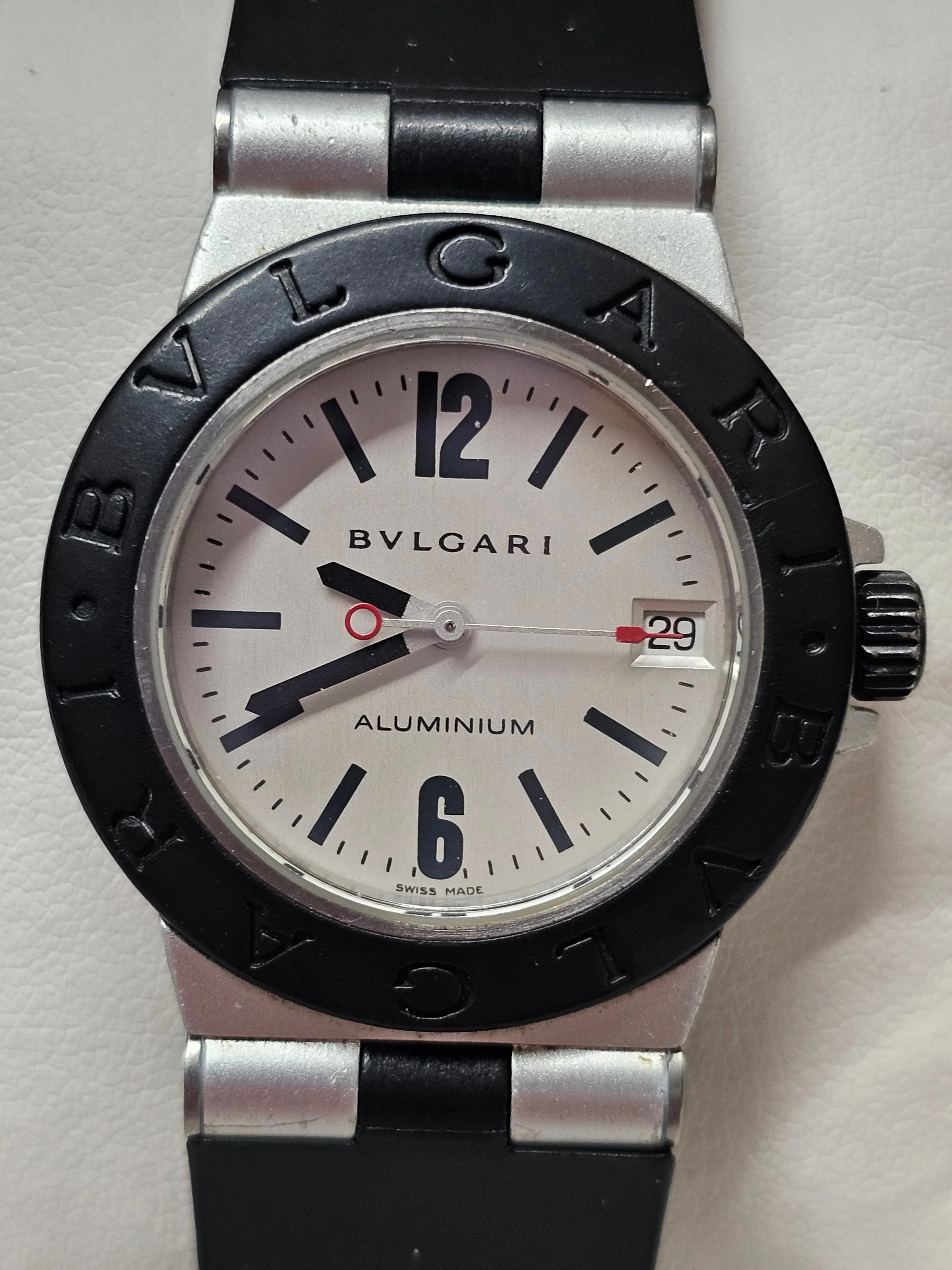 BVLGARI Sport Diving Men's Watch Aluminum&Rubber Date Feature - $10K APR w/ COA!