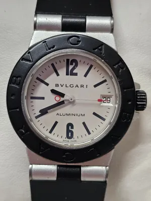 BVLGARI Sport Diving Men's Watch Aluminum&Rubber Date Feature - $10K APR w/ COA!