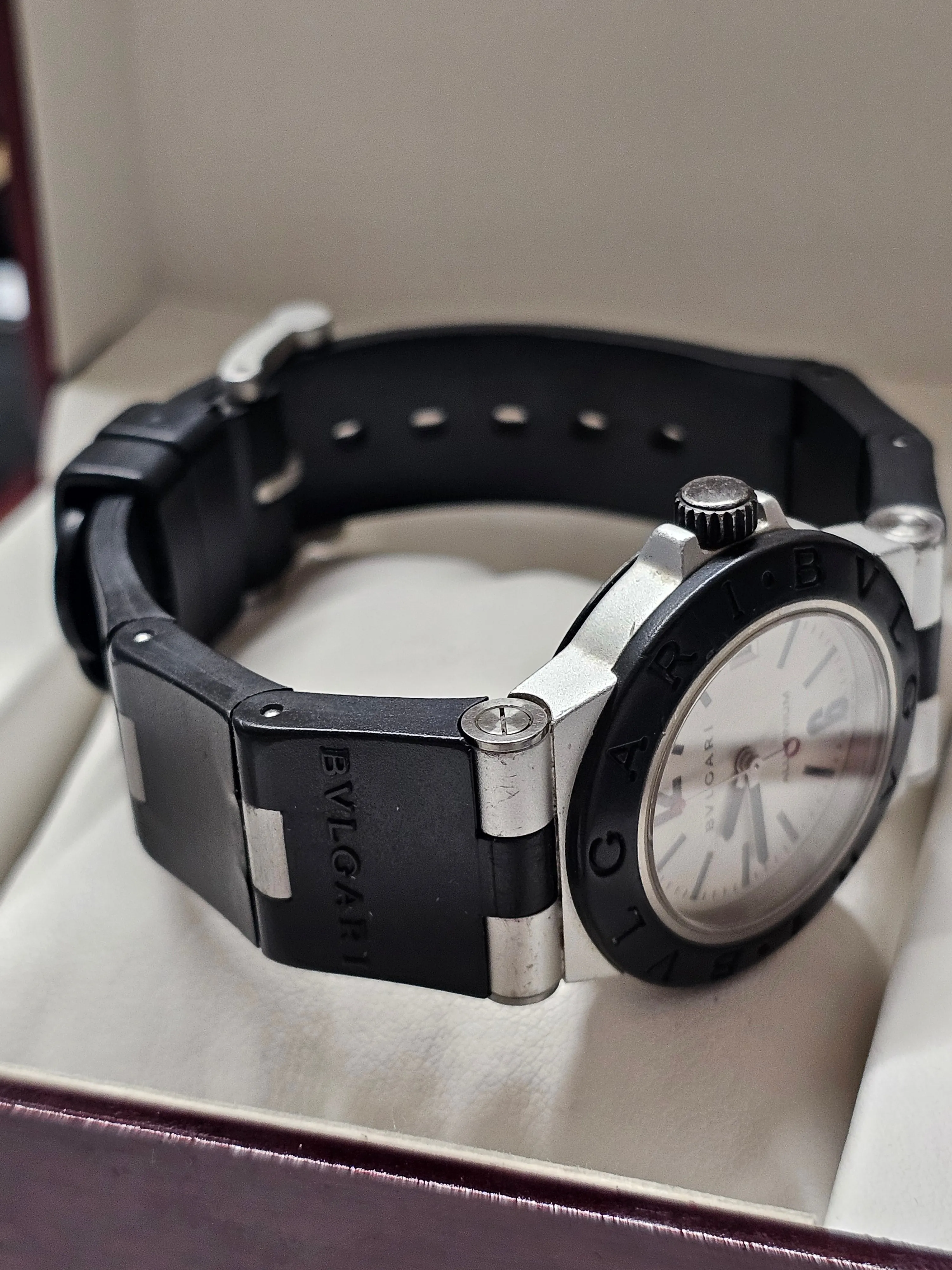 BVLGARI Sport Diving Men's Watch Aluminum&Rubber Date Feature - $10K APR w/ COA!