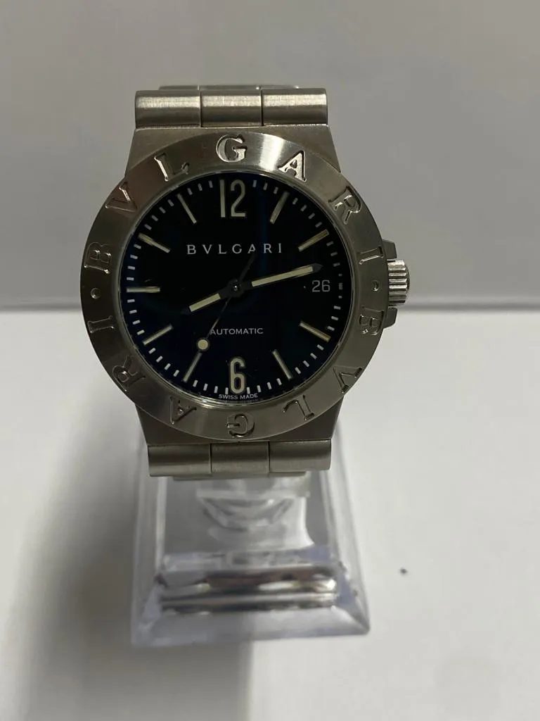 BVLGARI SS Spectacular Black Dial w/White Hands Brand New Watch- $10K APR w/ COA